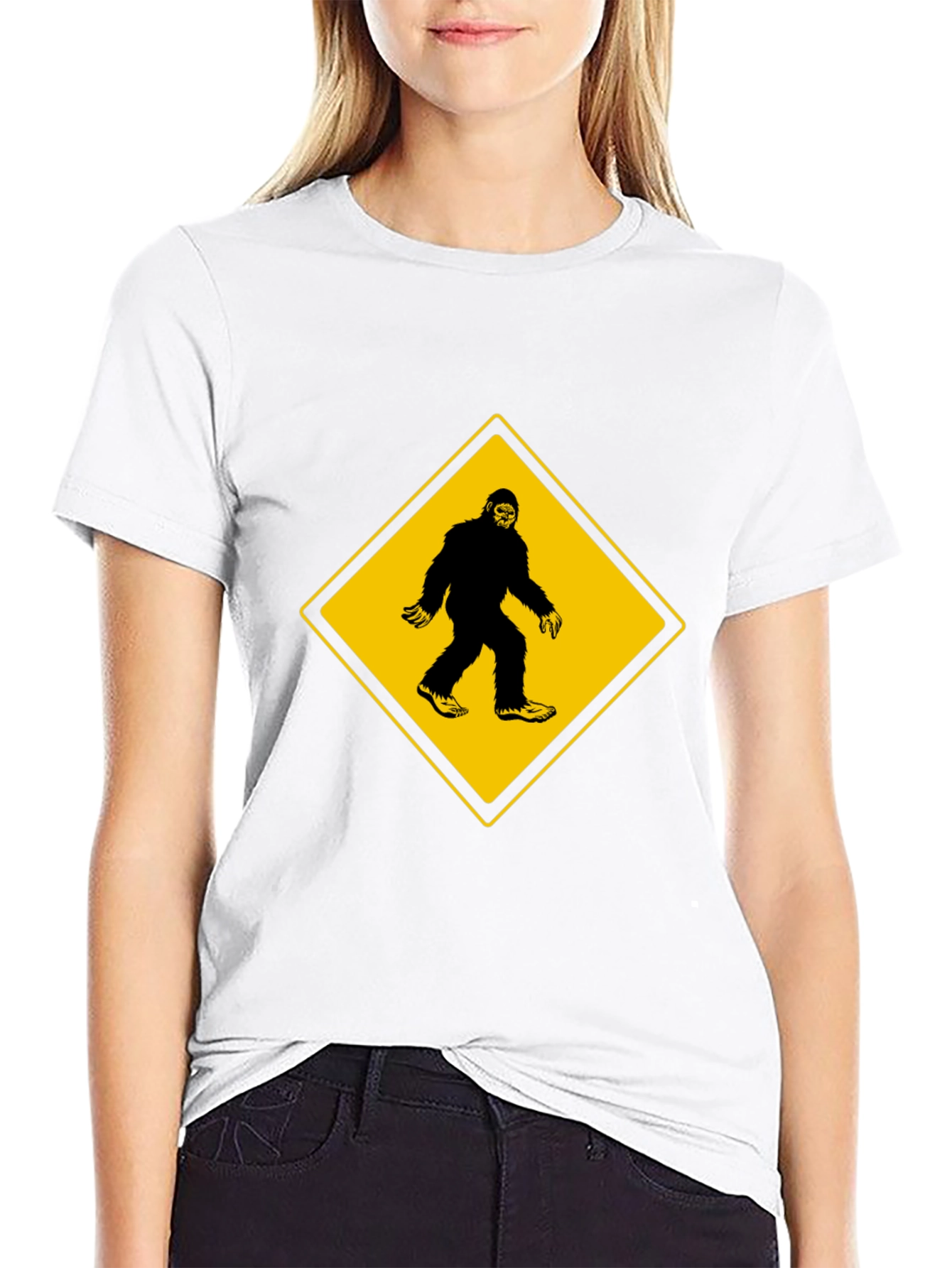 Bigfoot Crossing Mens Black T-Shirt