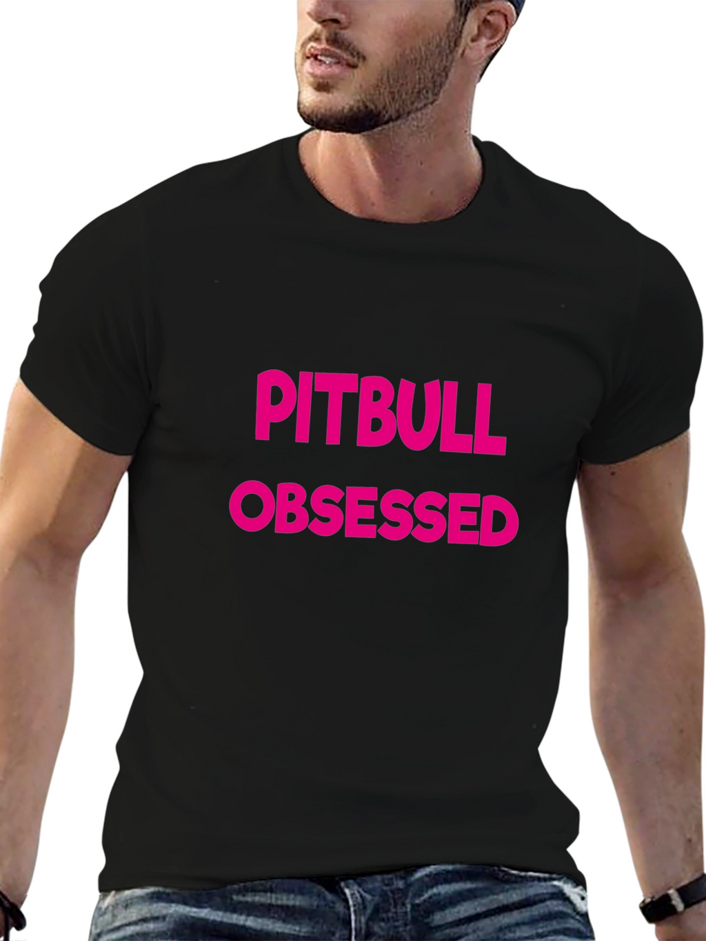 Pitbull Obsessed Graphic Tee - Black T-Shirt