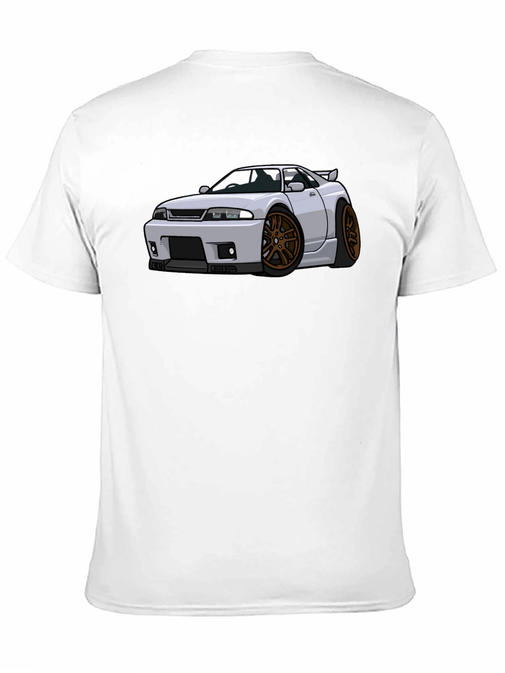 Car Cartoon Graphic Tee - Black