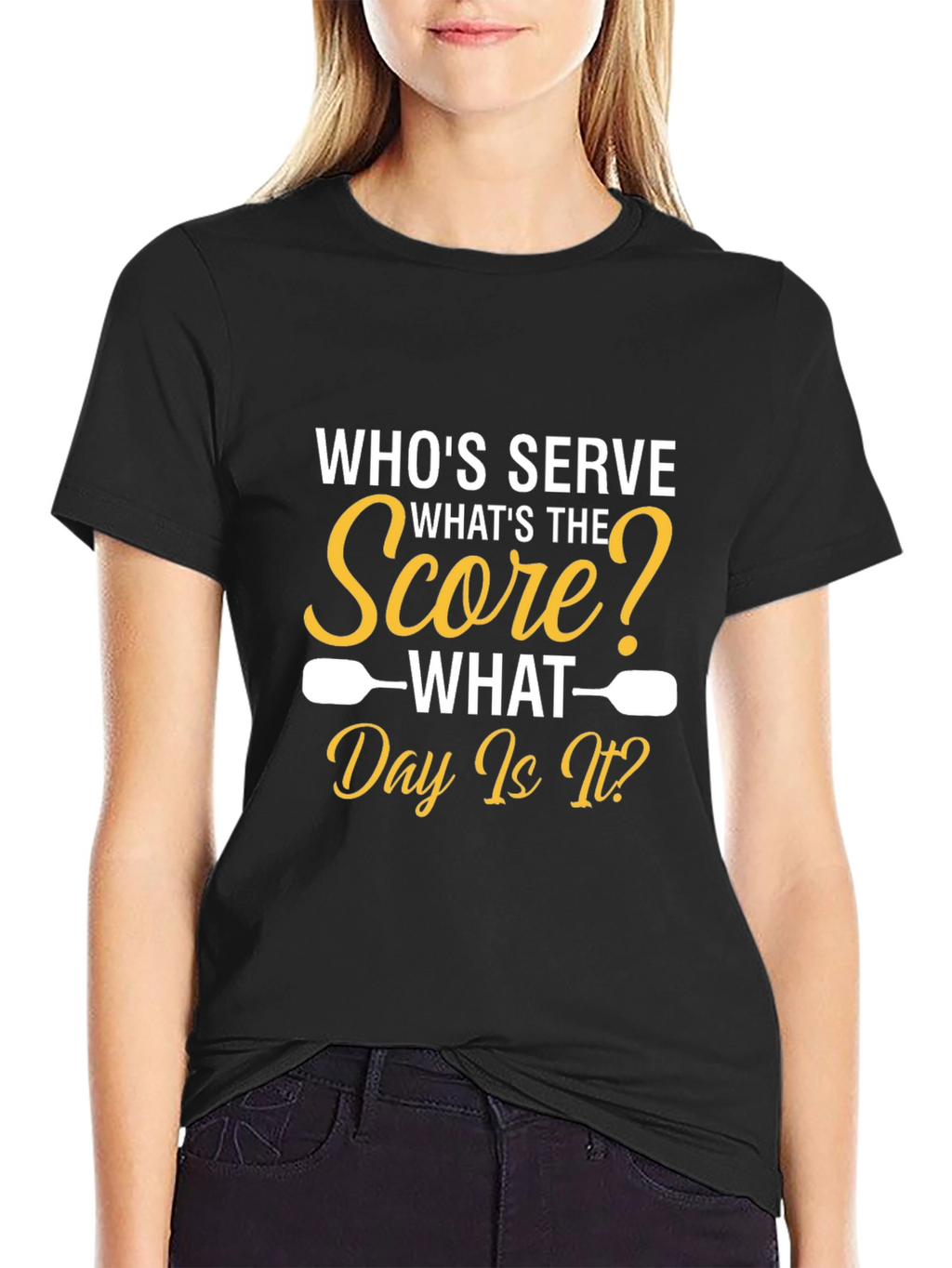 Pickleball T-Shirt: Whos Serve? Funny Sports Tee