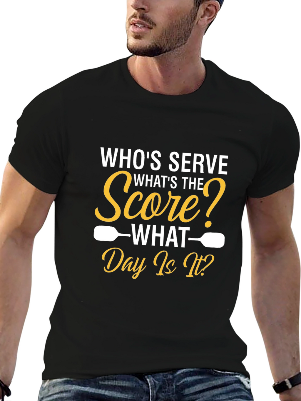 Pickleball T-Shirt: Whos Serve? Funny Sports Tee