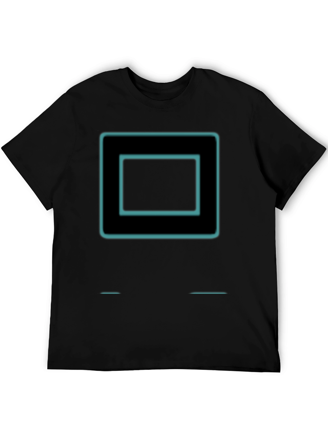 Retro Tech Square Graphic Tee - Black