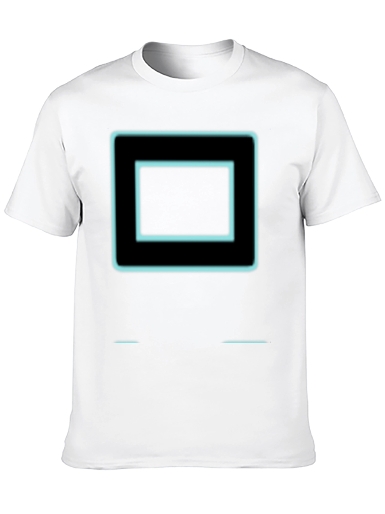 Retro Tech Square Graphic Tee - Black