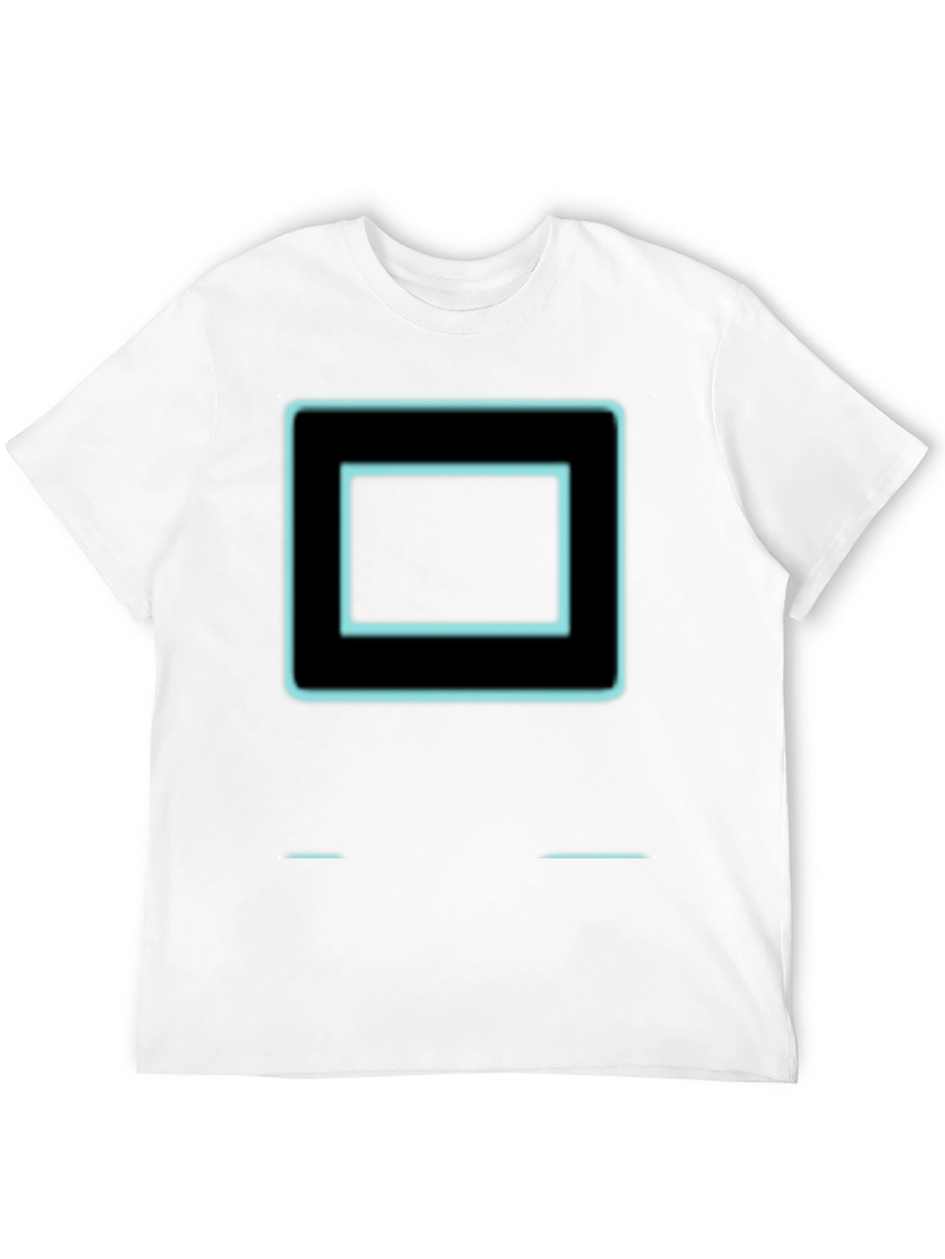 Retro Tech Square Graphic Tee - Black