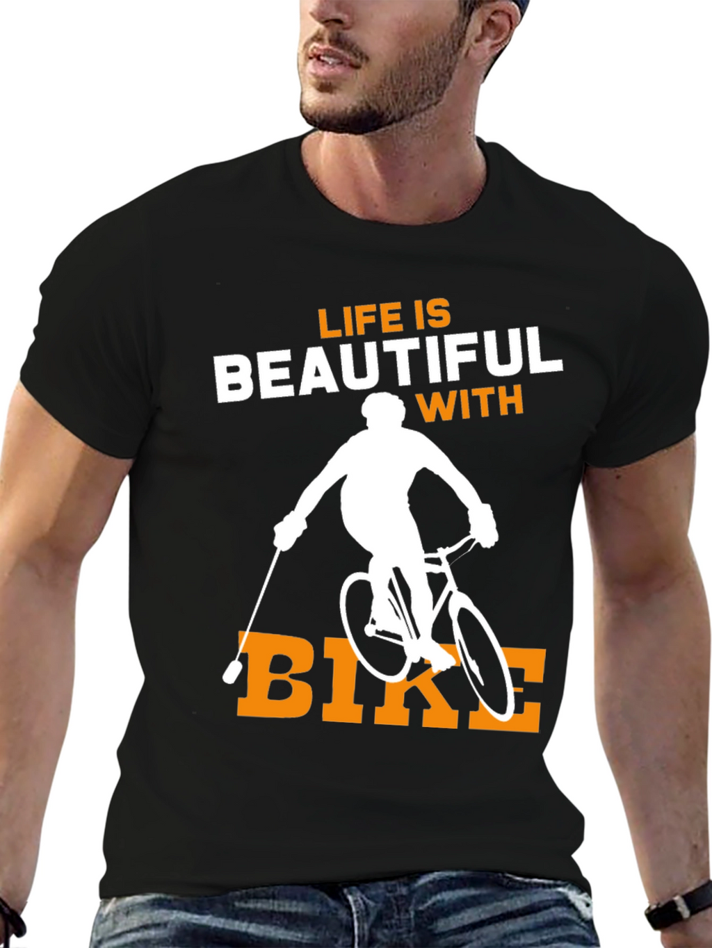 Life is Beautiful with Bike T-Shirt