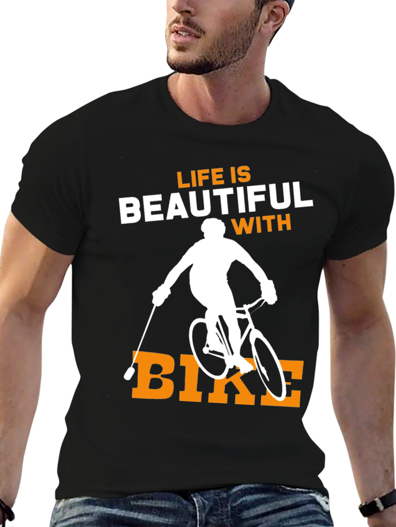 Life is Beautiful with Bike T-Shirt