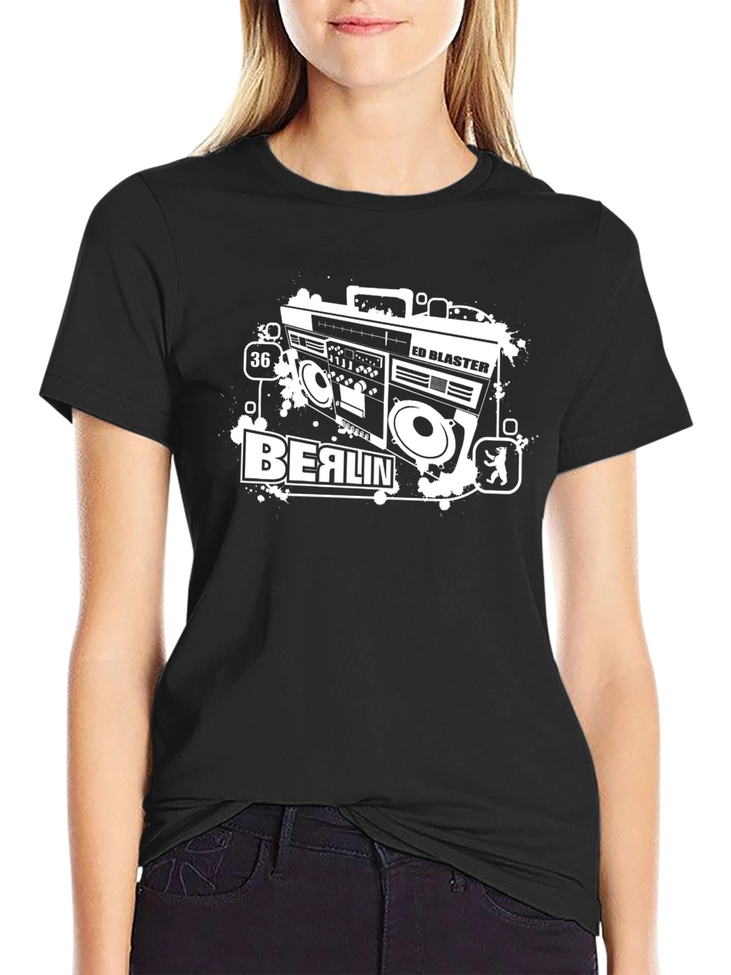 Retro Berlin Ed Blaster Graphic Tee - Black