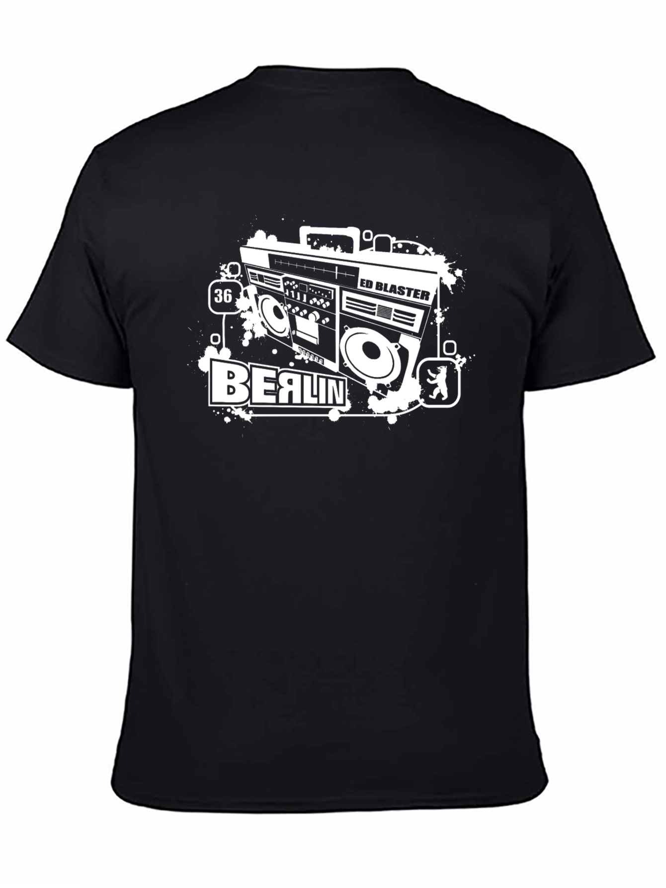 Retro Berlin Ed Blaster Graphic Tee - Black