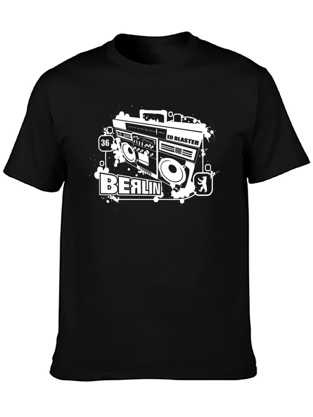 Retro Berlin Ed Blaster Graphic Tee - Black