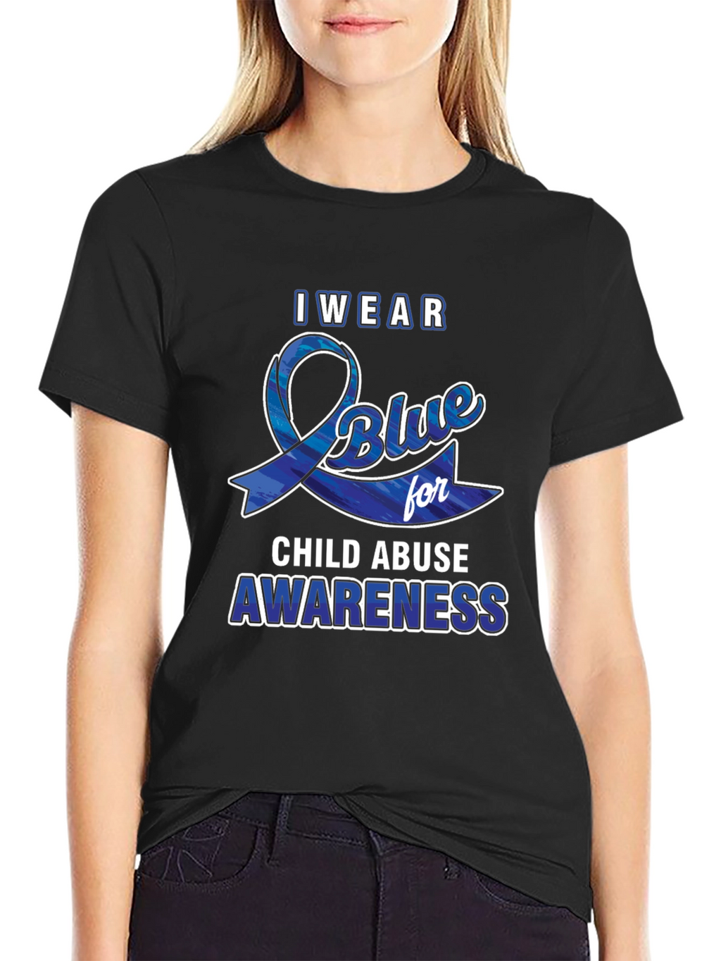 I Wear Blue For Child Abuse Awareness T-Shirt