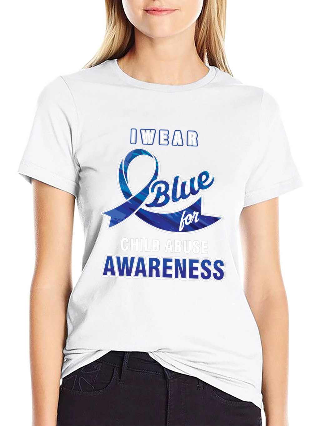 I Wear Blue For Child Abuse Awareness T-Shirt