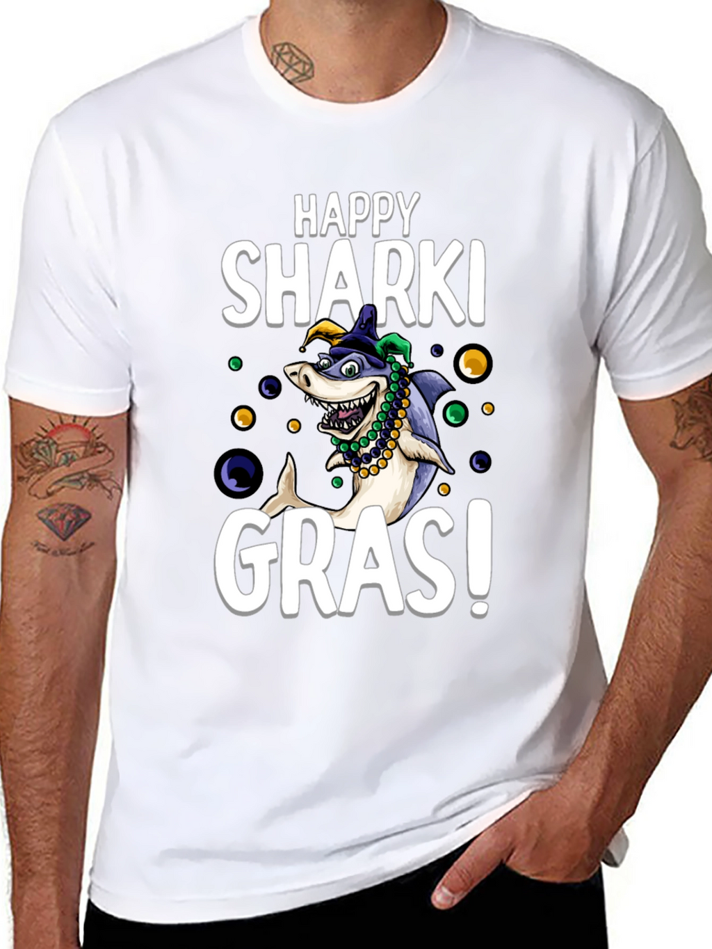 Happy Sharki Gras T-Shirt