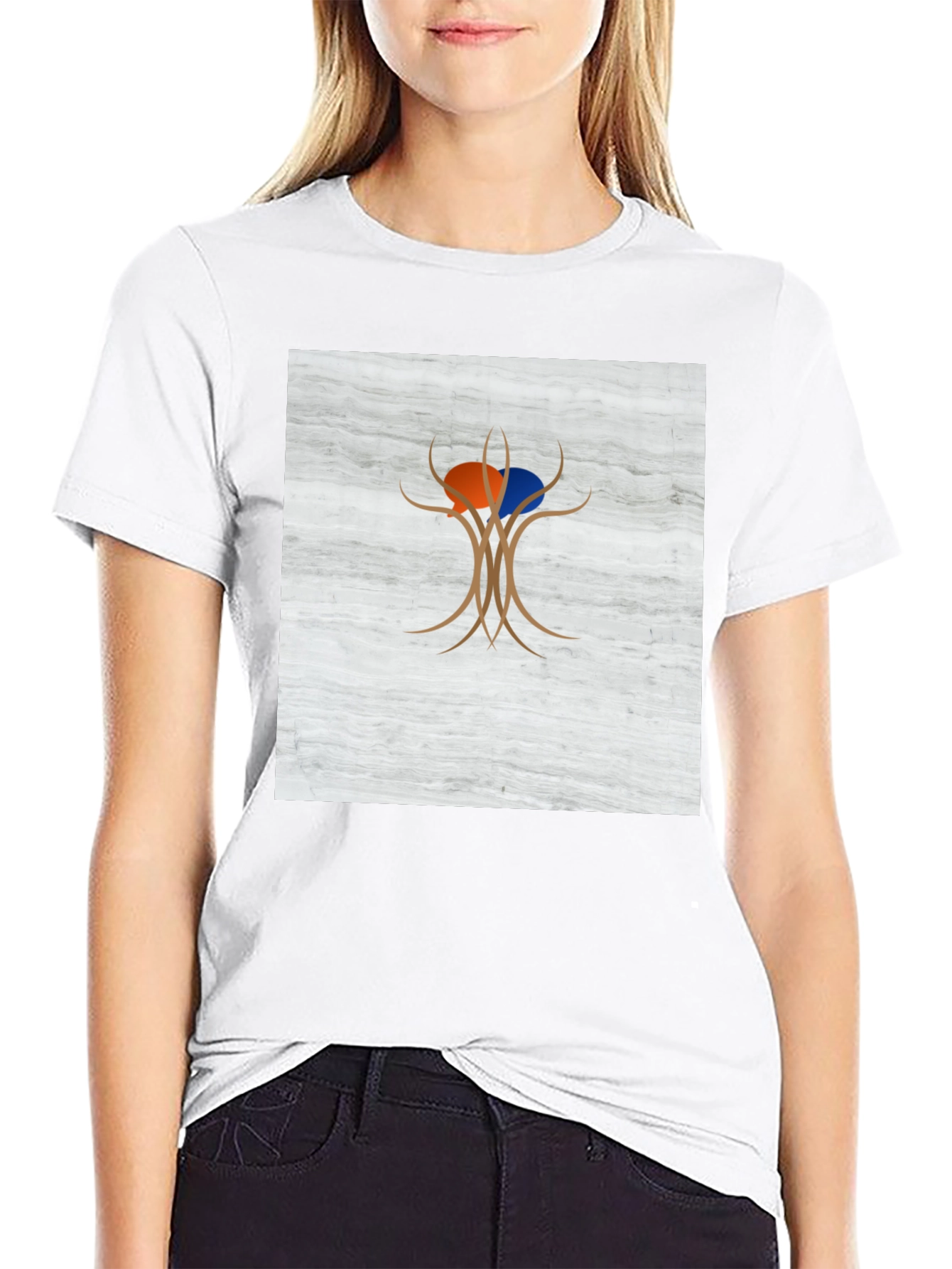Abstract Tree Graphic Tee - Modern Casual Wear