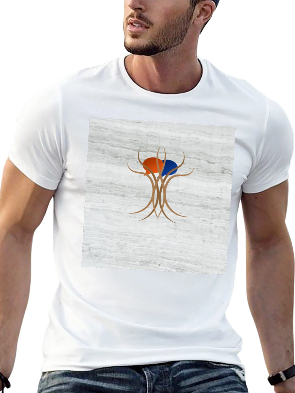 Abstract Tree Graphic Tee - Modern Casual Wear