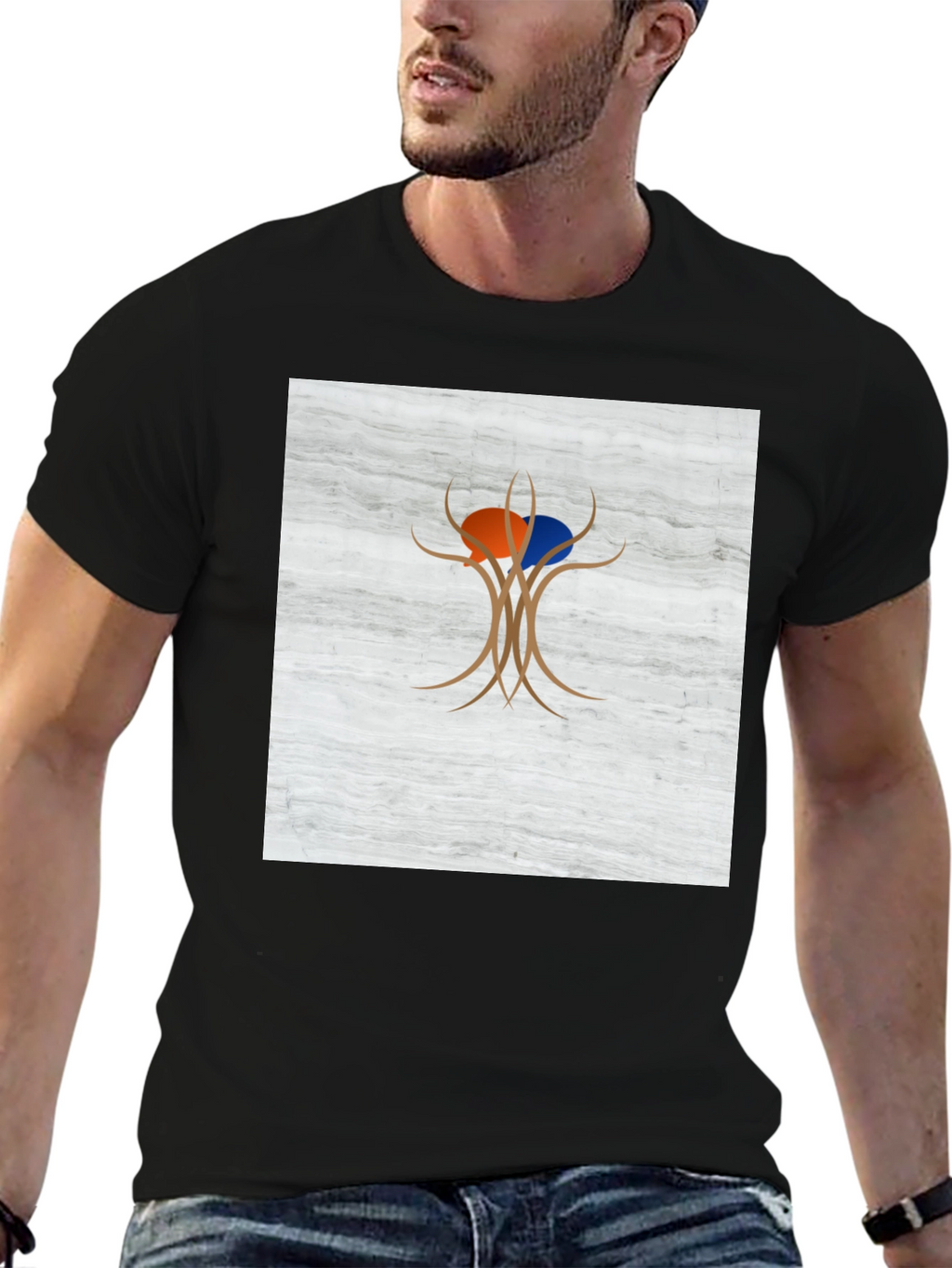 Abstract Tree Graphic Tee - Modern Casual Wear