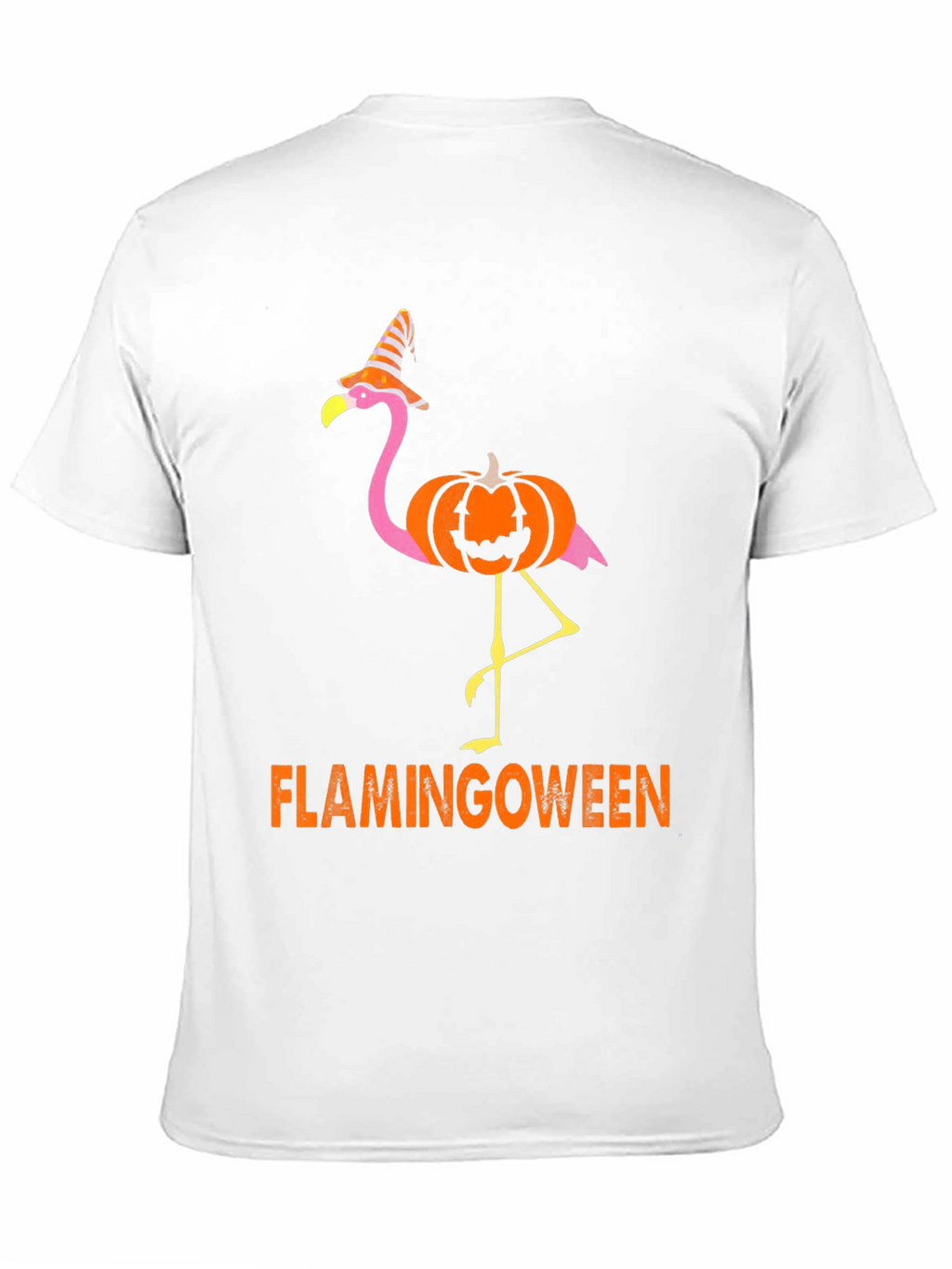 Flamingoween T-Shirt: Flamingo Pumpkin Halloween Tee