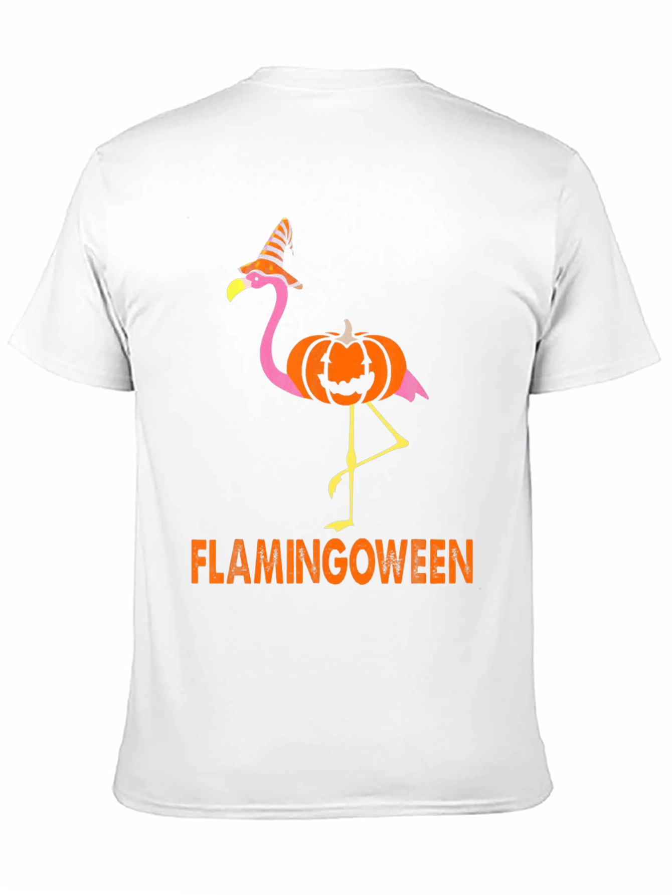 Flamingoween T-Shirt: Flamingo Pumpkin Halloween Tee