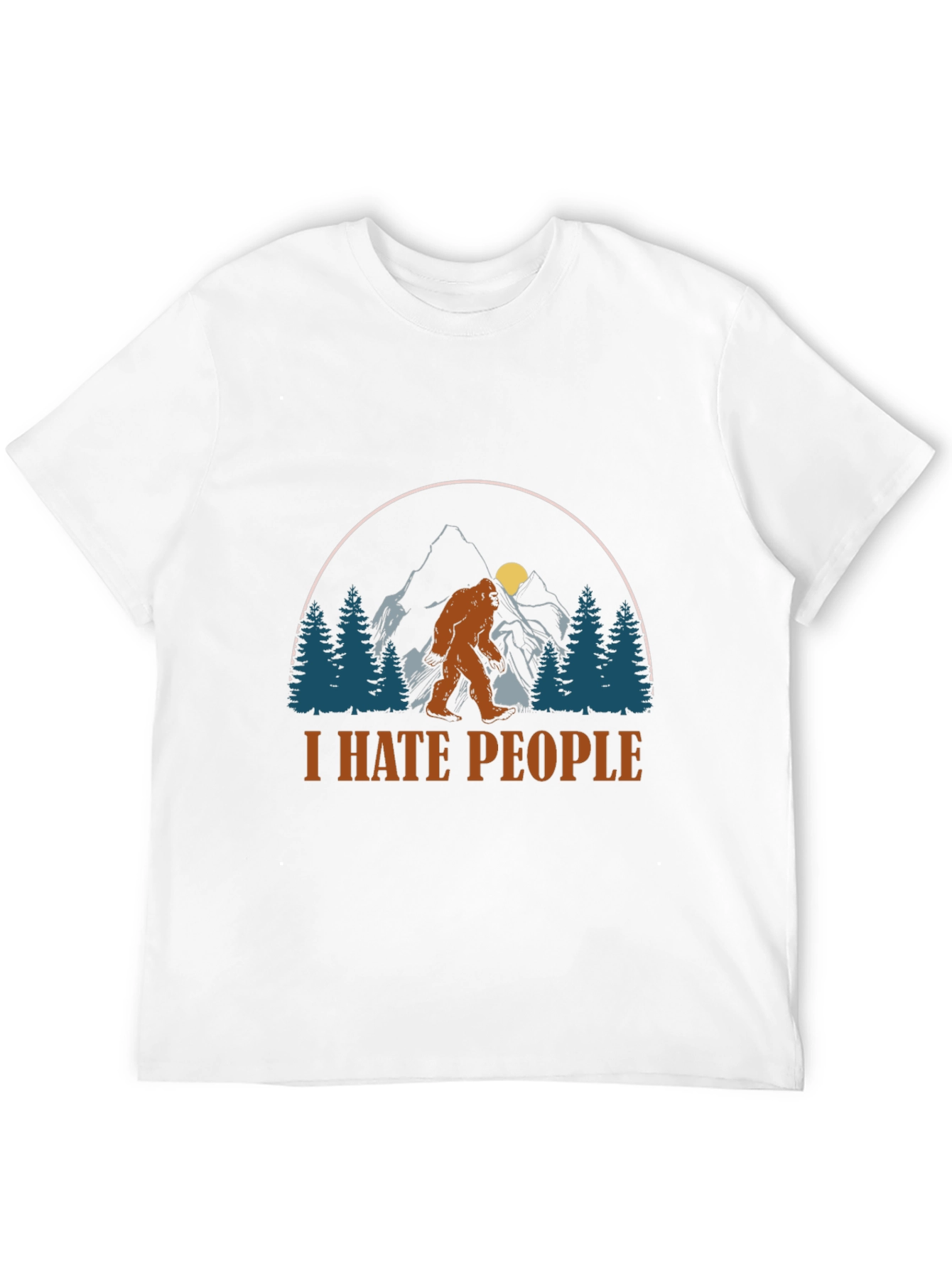 I Hate People Bigfoot Graphic T-Shirt