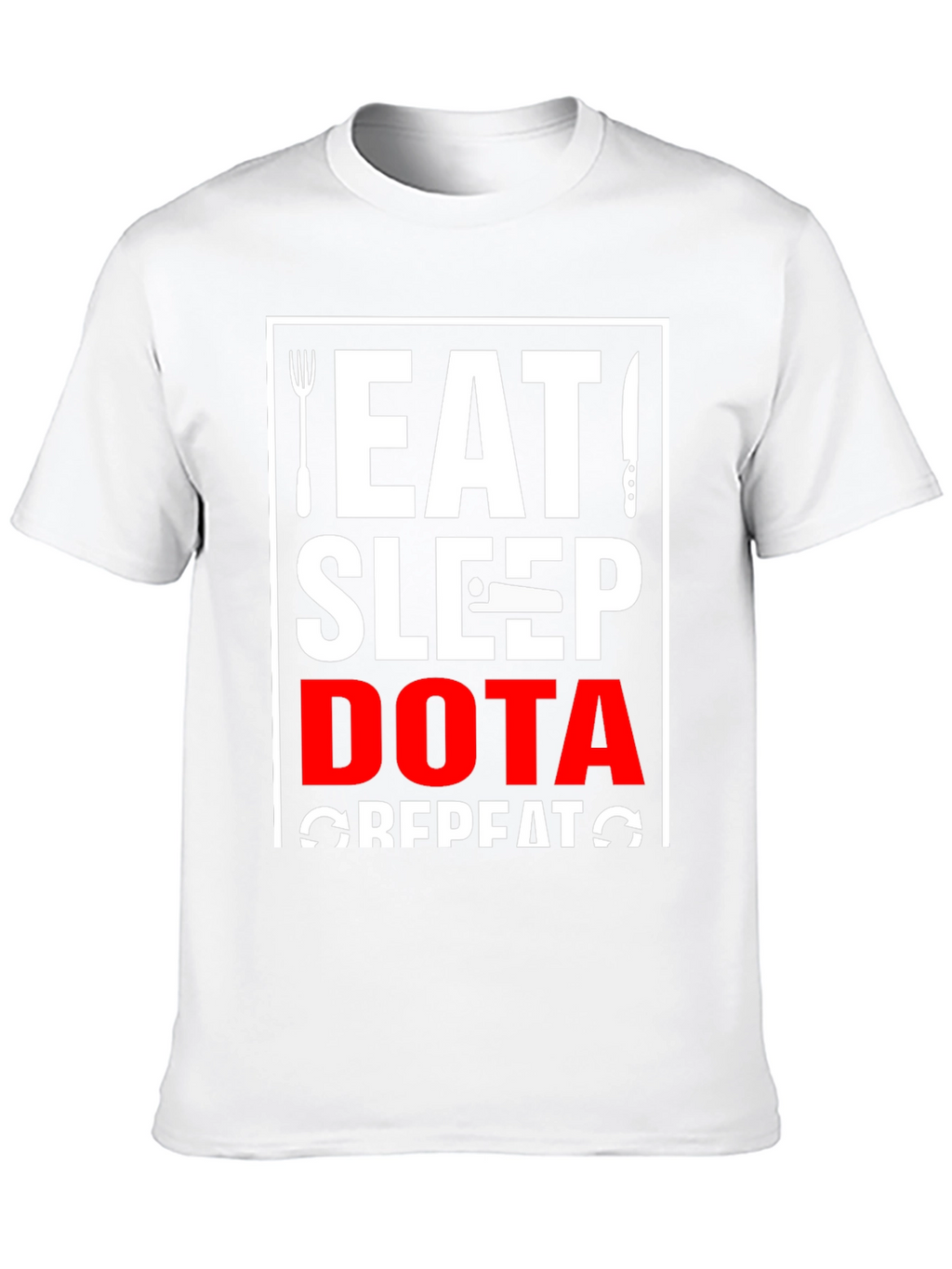 Eat Sleep Dota Repeat Black T-Shirt