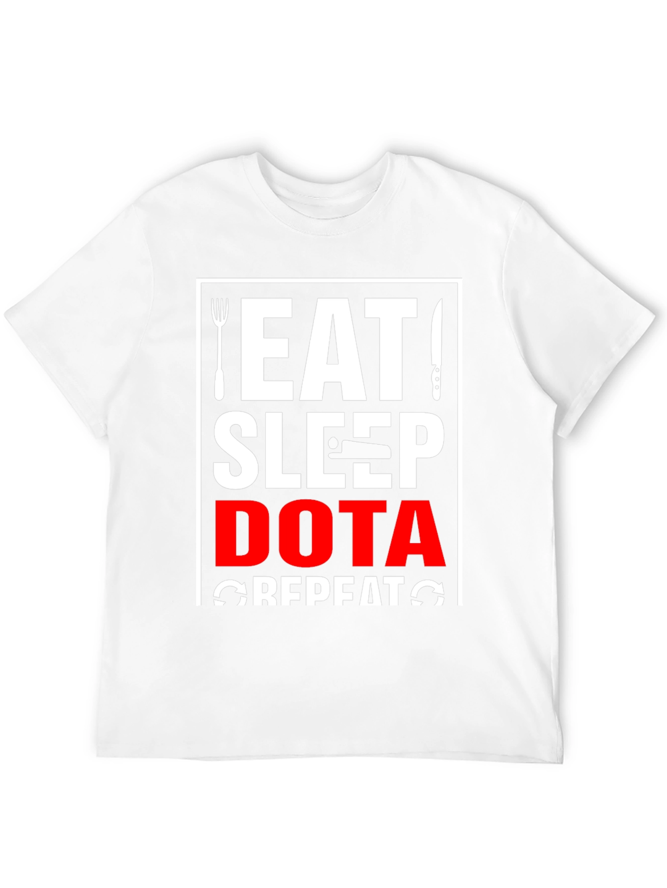 Eat Sleep Dota Repeat Black T-Shirt