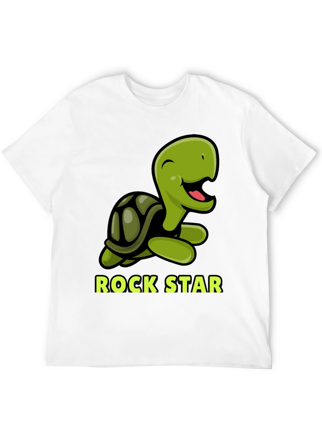 Rock Star Turtle Graphic T-Shirt