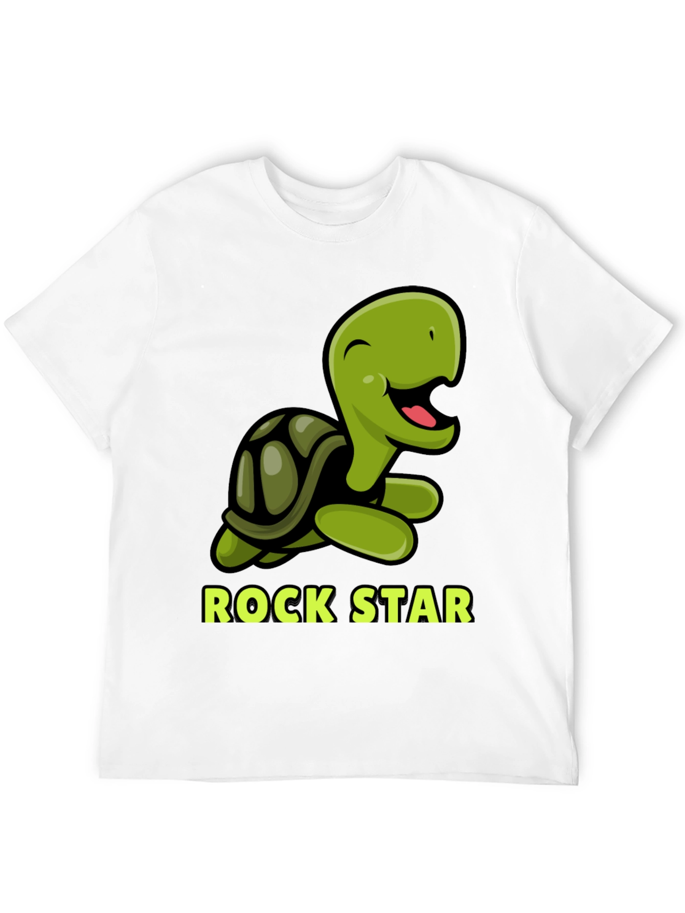 Rock Star Turtle Graphic T-Shirt