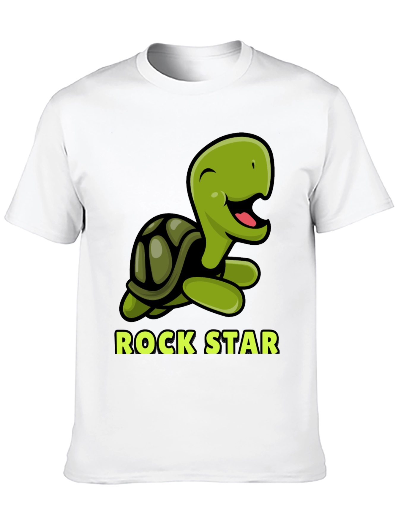 Rock Star Turtle Graphic T-Shirt