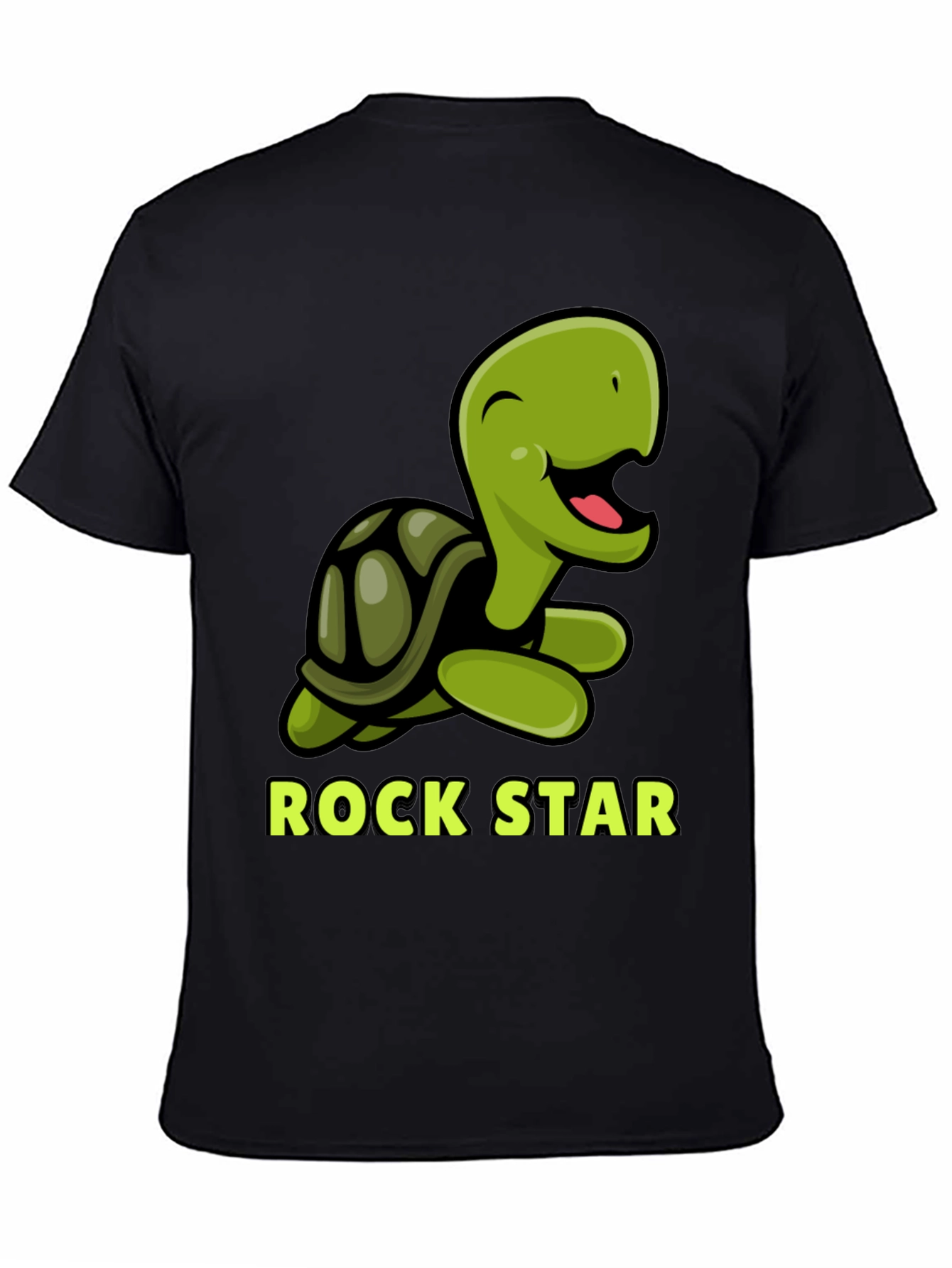 Rock Star Turtle Graphic T-Shirt