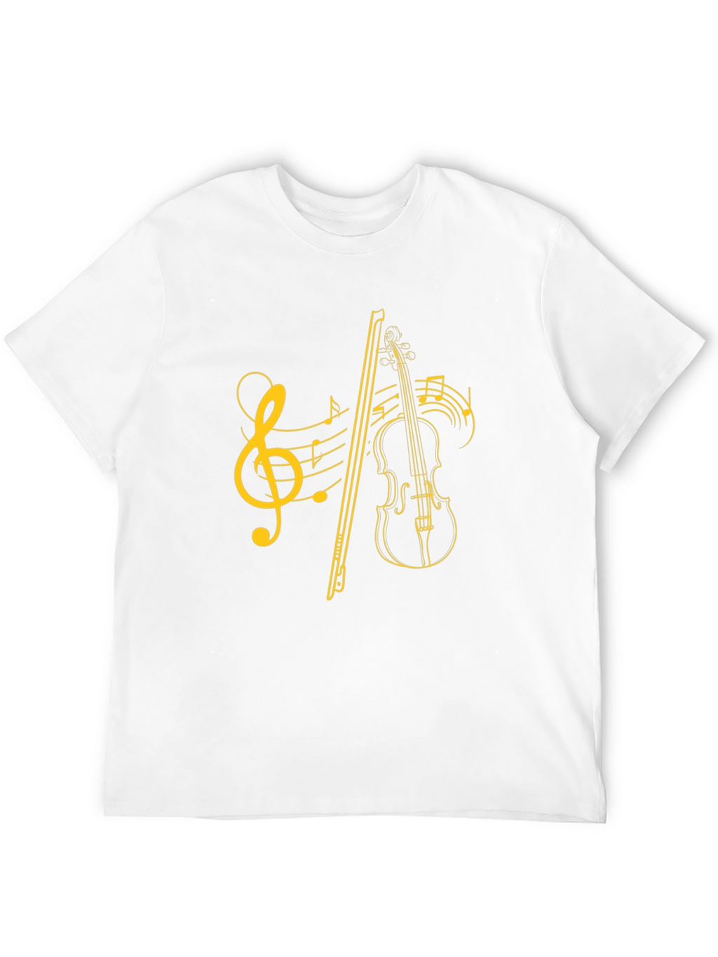 Musical Violin Graphic Black T-Shirt