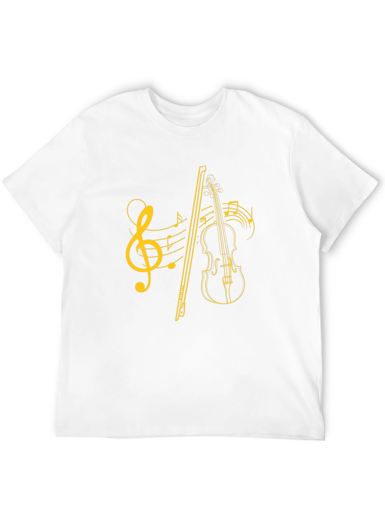 Musical Violin Graphic Black T-Shirt