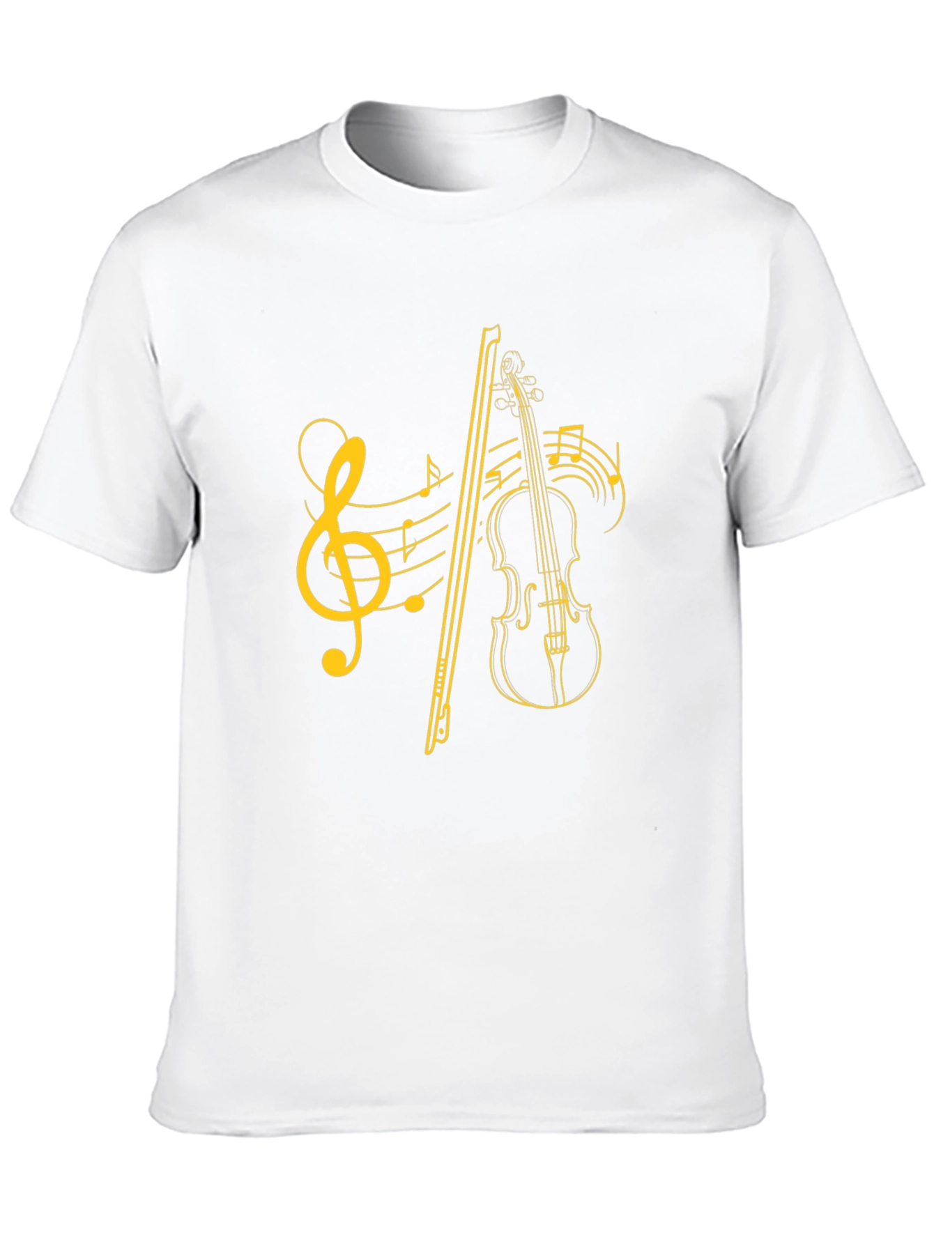 Musical Violin Graphic Black T-Shirt