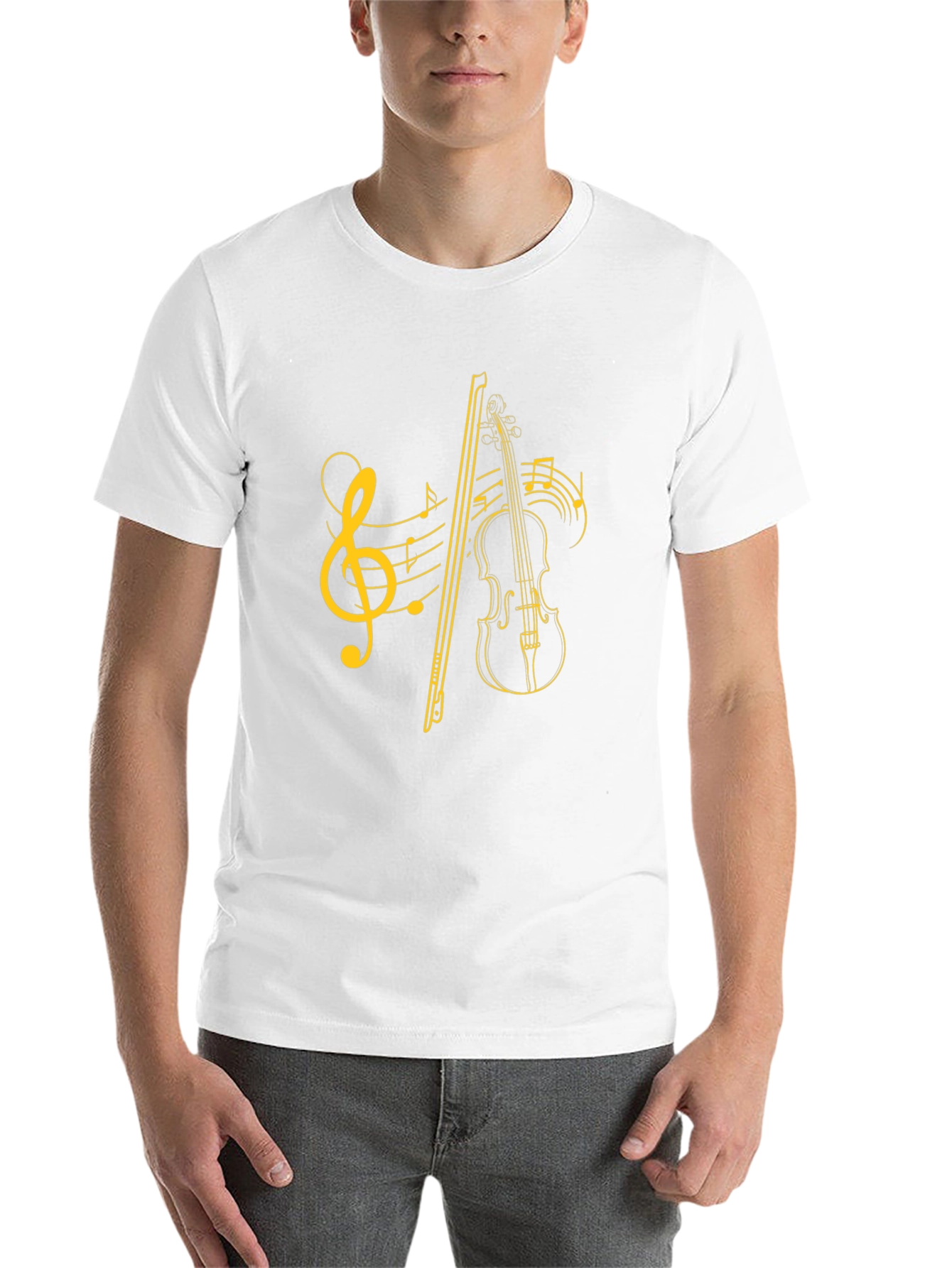 Musical Violin Graphic Black T-Shirt