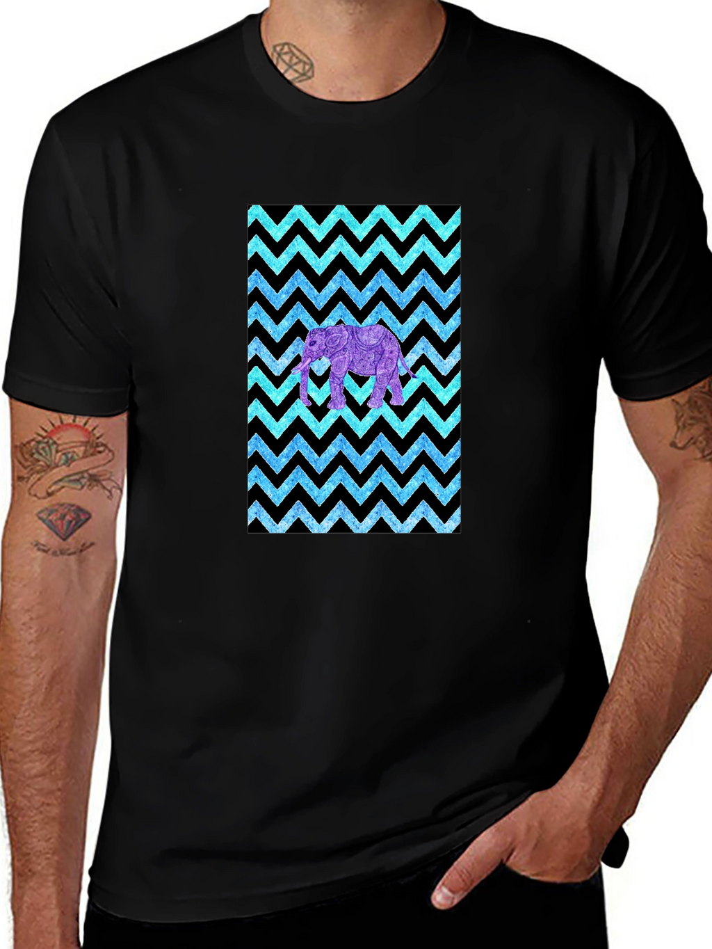 Elephant Zig-Zag Tee