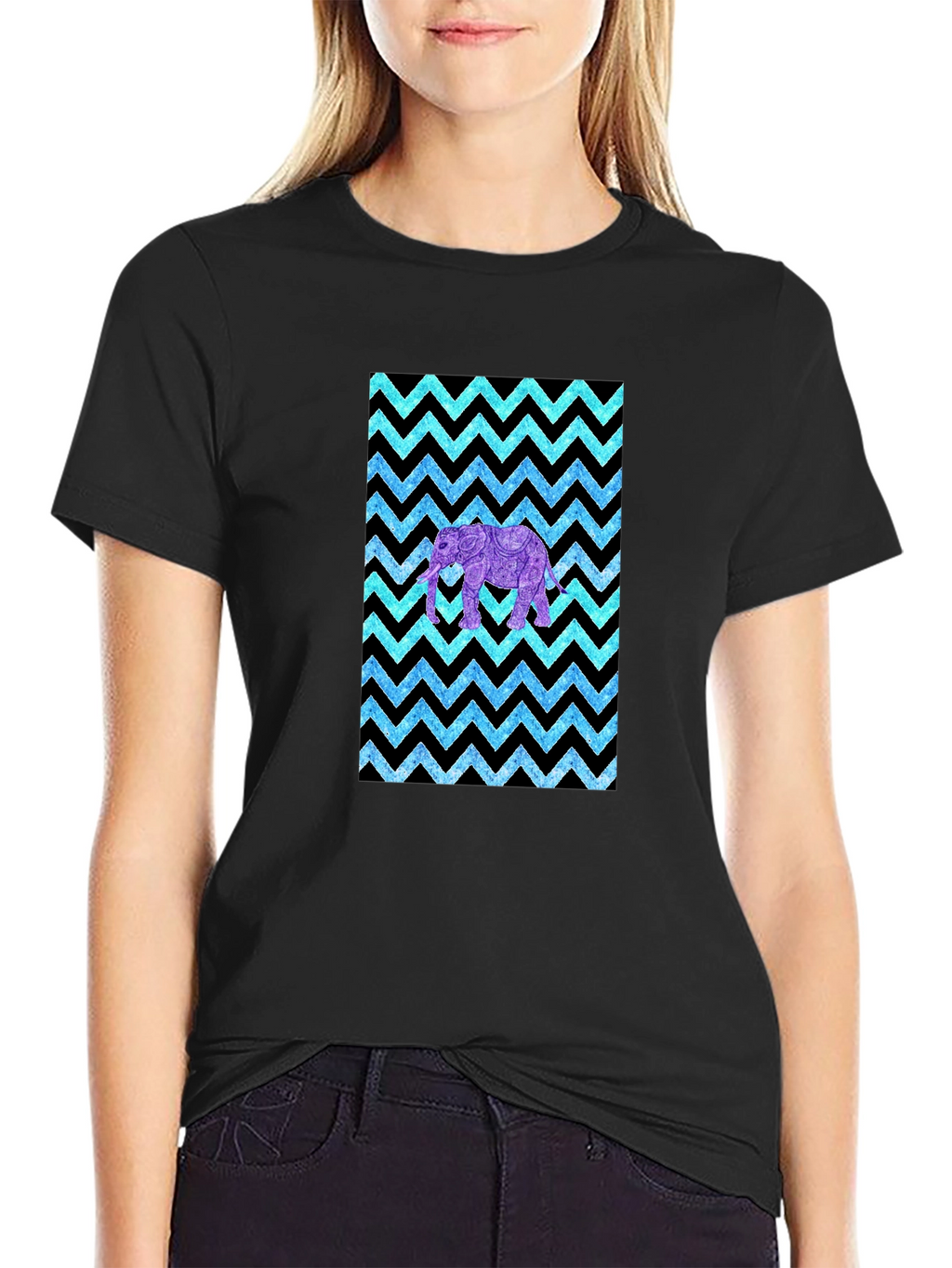 Elephant Zig-Zag Tee