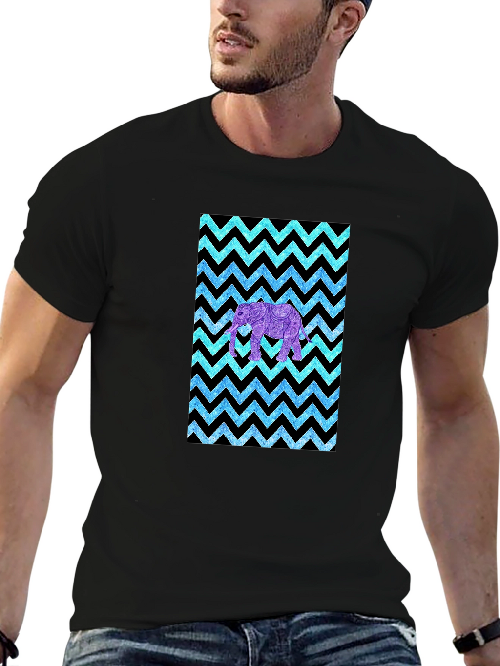 Elephant Zig-Zag Tee