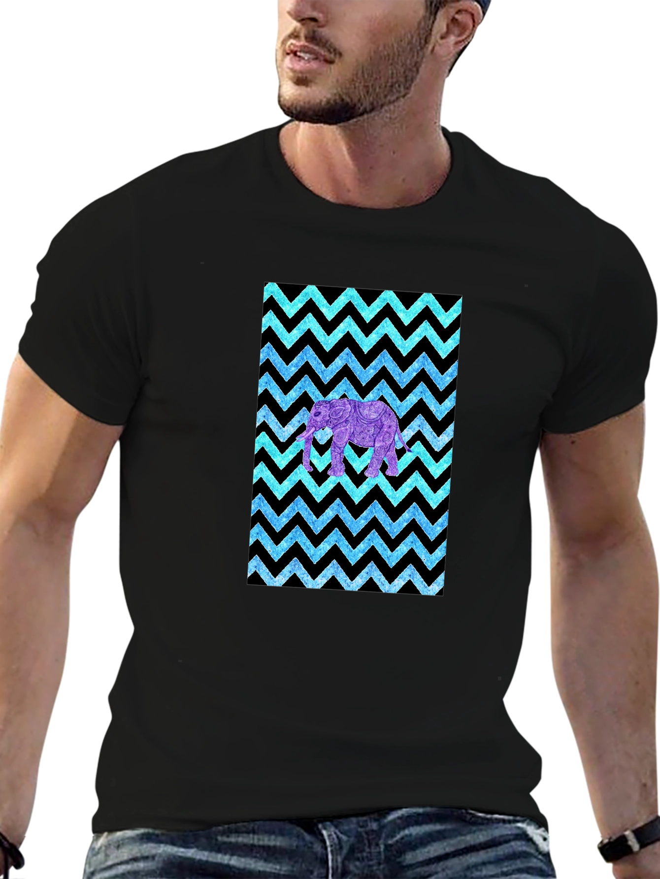 Elephant Zig-Zag Tee