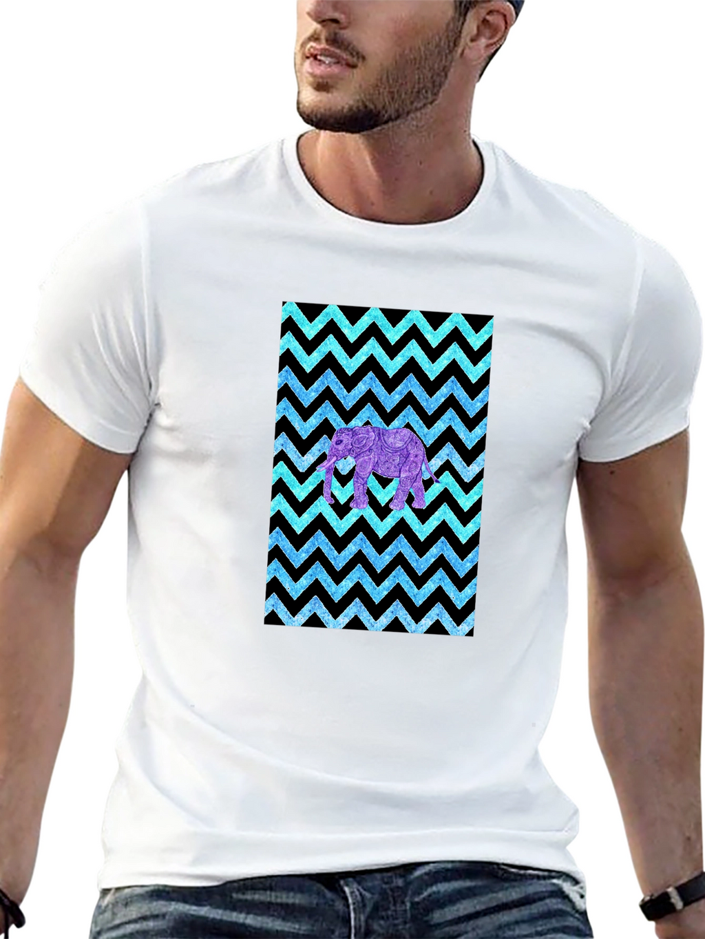 Elephant Zig-Zag Tee