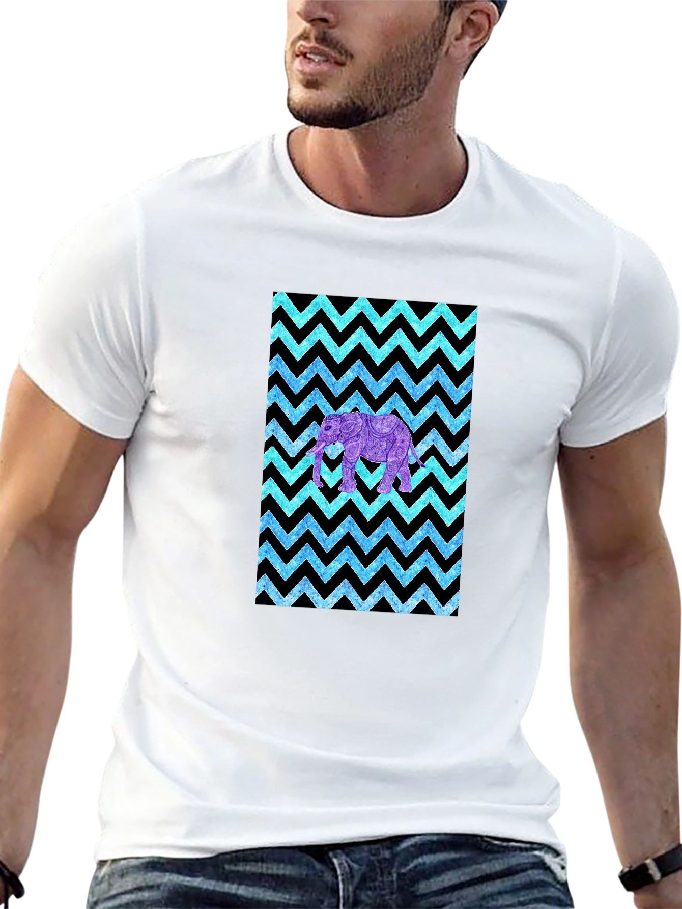 Elephant Zig-Zag Tee
