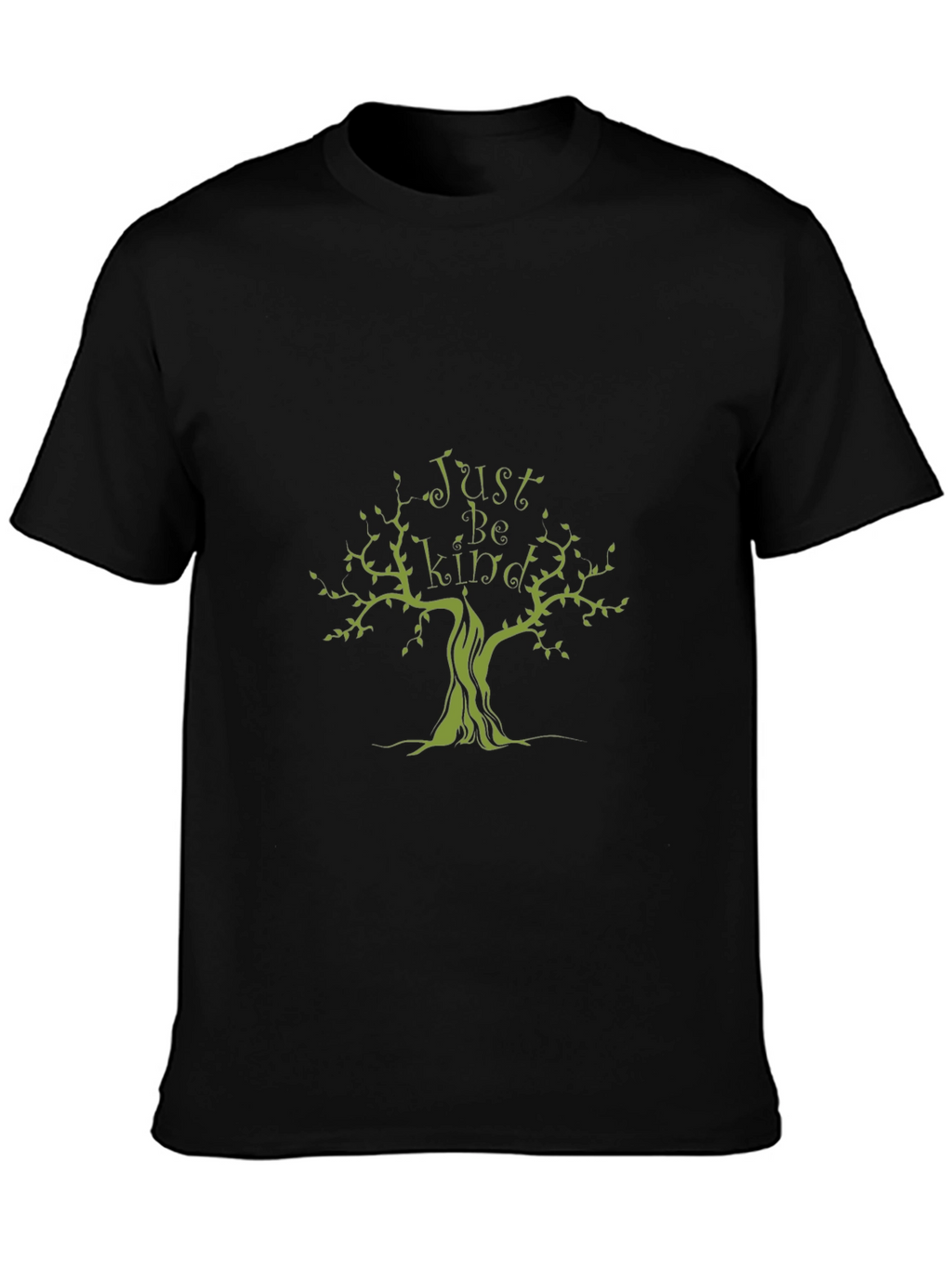 Just Be Kind Tree Graphic Black T-Shirt