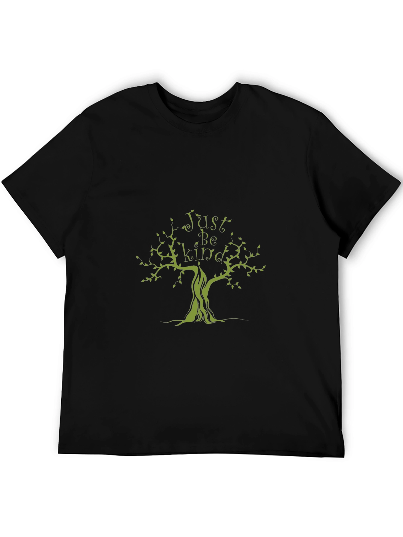 Just Be Kind Tree Graphic Black T-Shirt