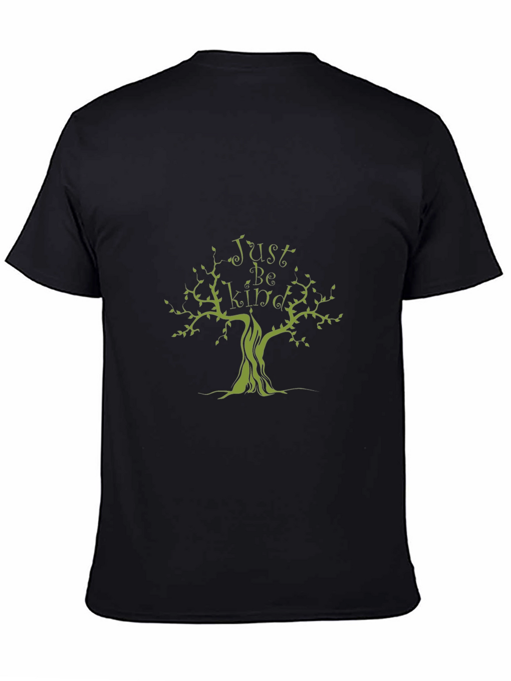 Just Be Kind Tree Graphic Black T-Shirt