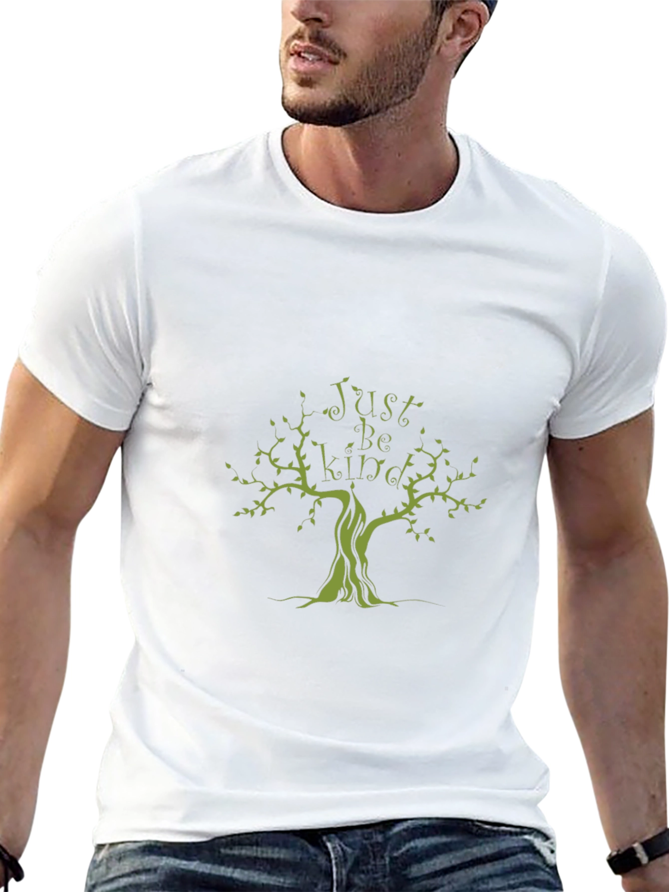 Just Be Kind Tree Graphic Black T-Shirt