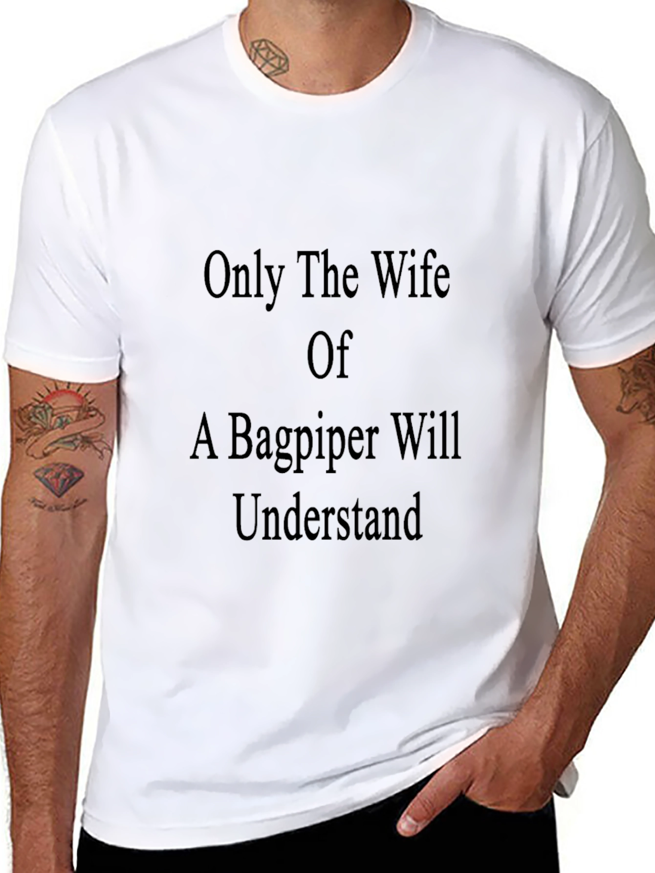 Bagpiper Wife T-Shirt - Unique Gift