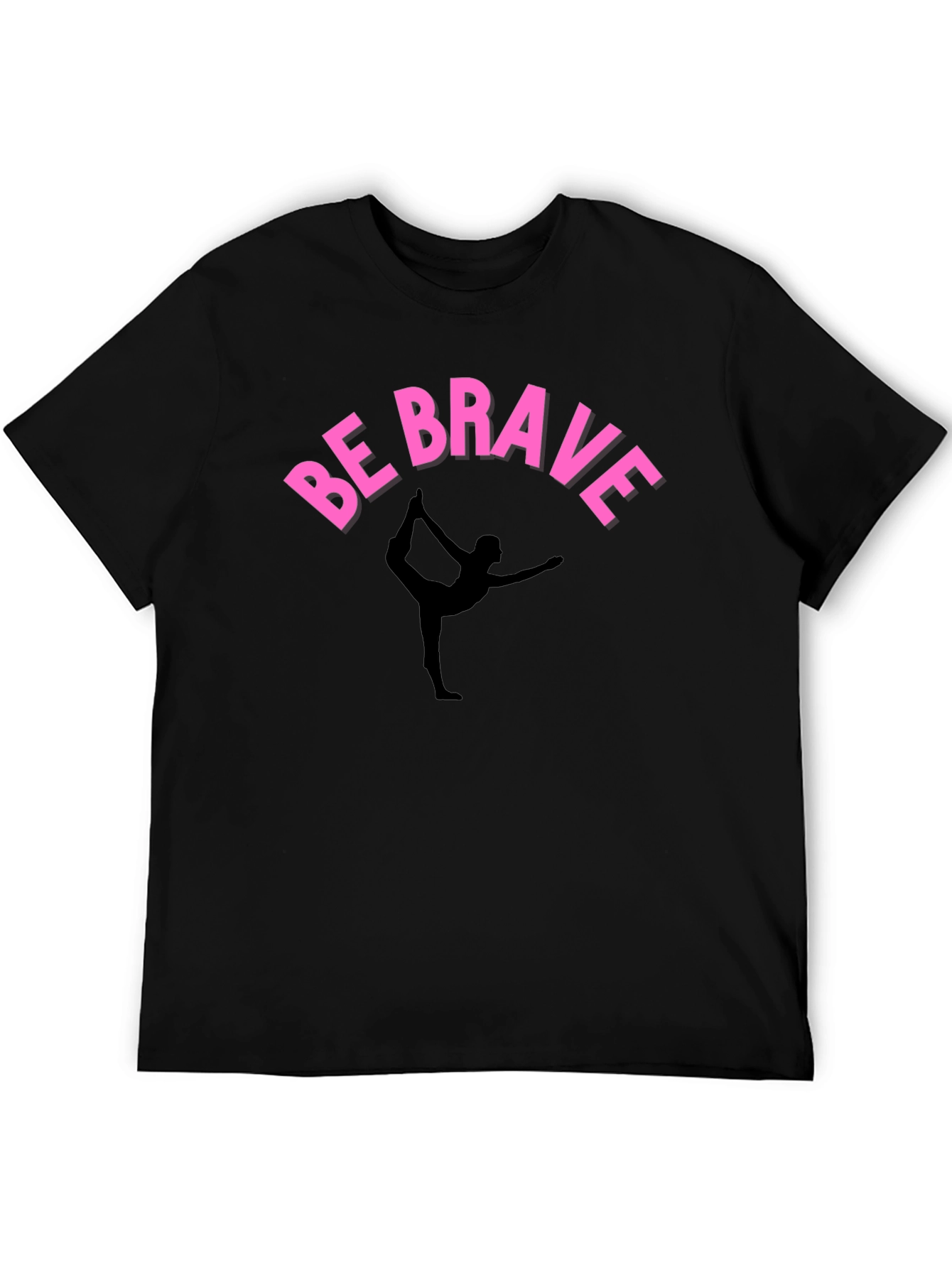 Be Brave Yoga T-Shirt - Black