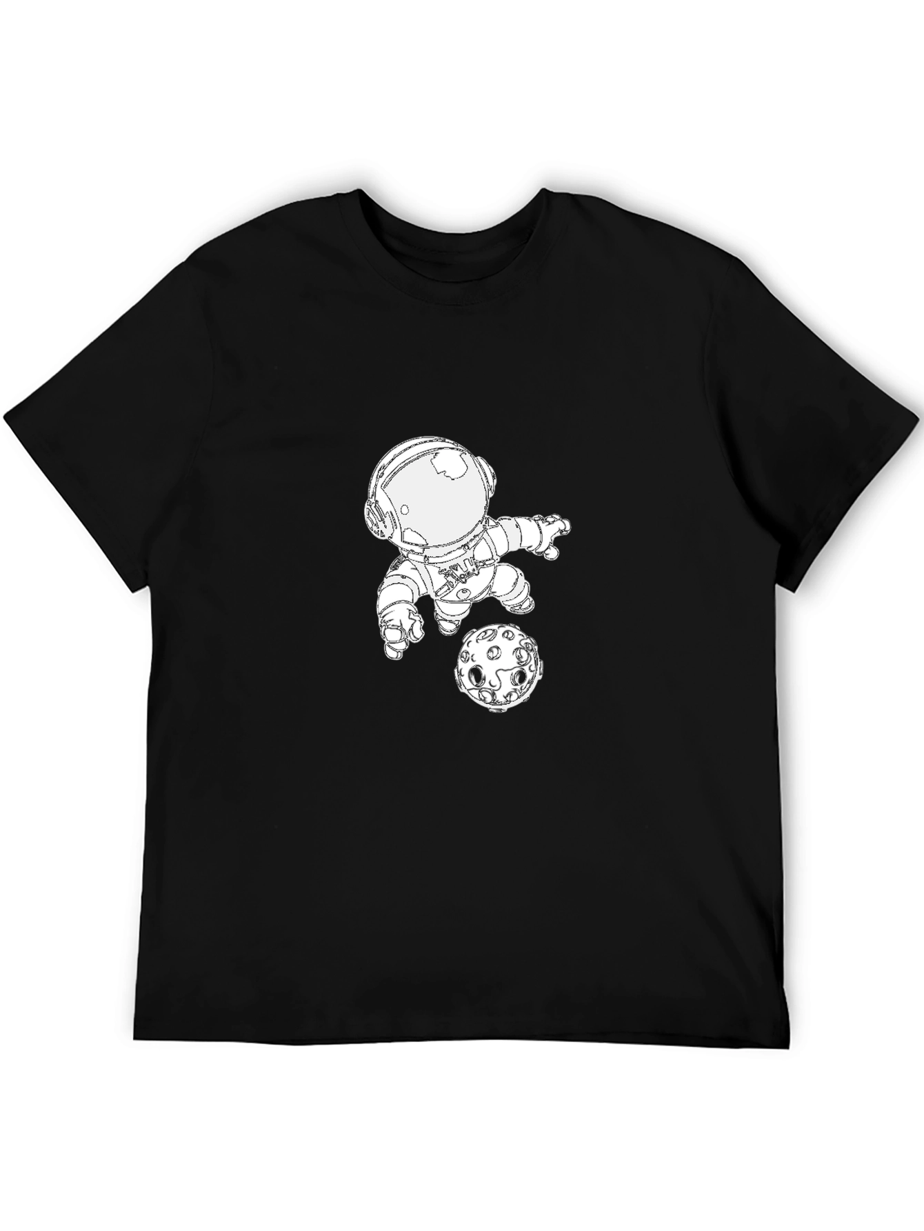 Astronaut & Moon Graphic T-Shirt - Space Adventure Tee