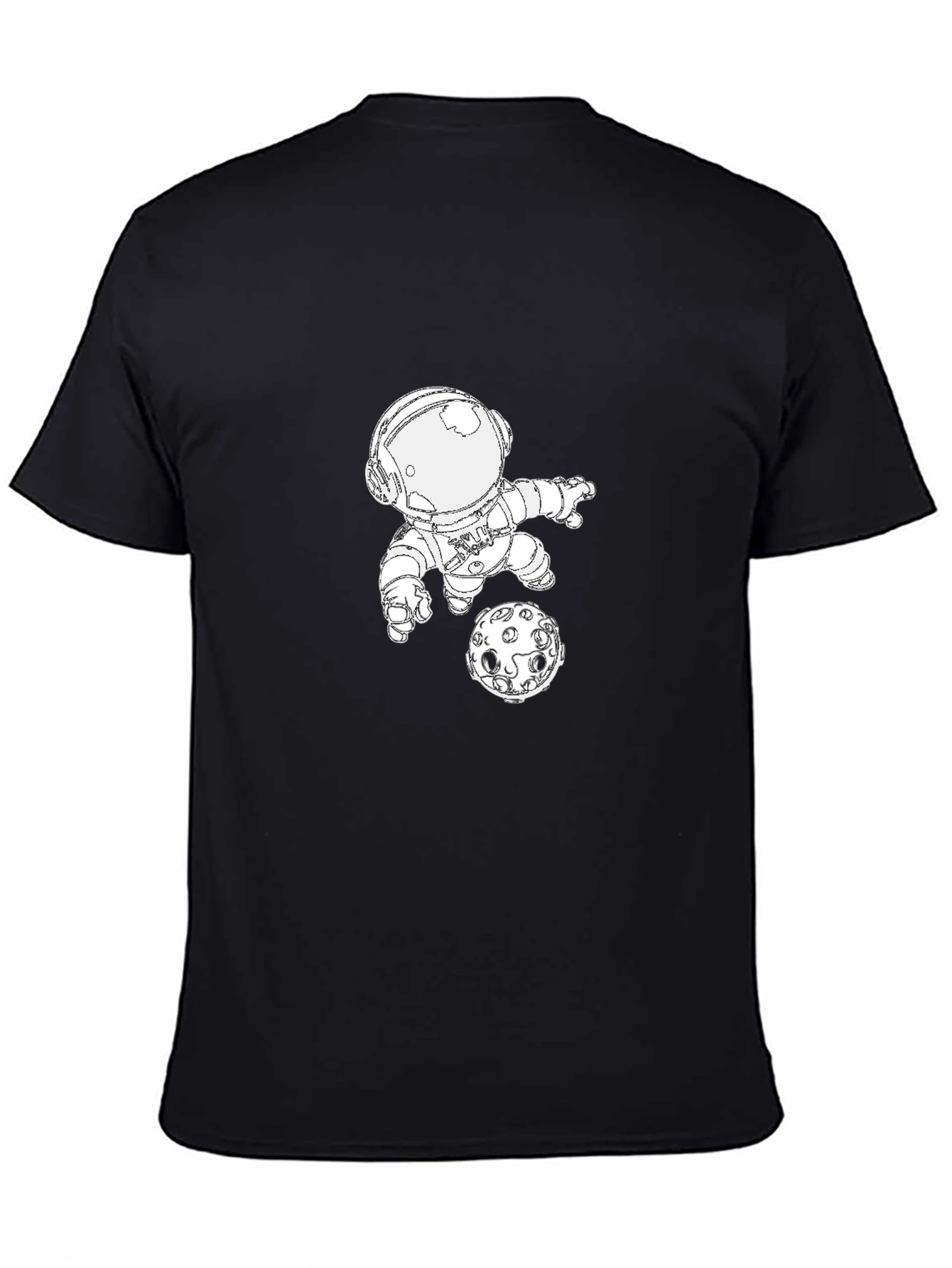 Astronaut & Moon Graphic T-Shirt - Space Adventure Tee