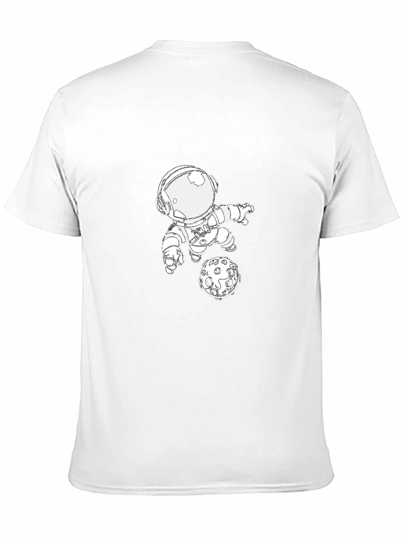 Astronaut & Moon Graphic T-Shirt - Space Adventure Tee