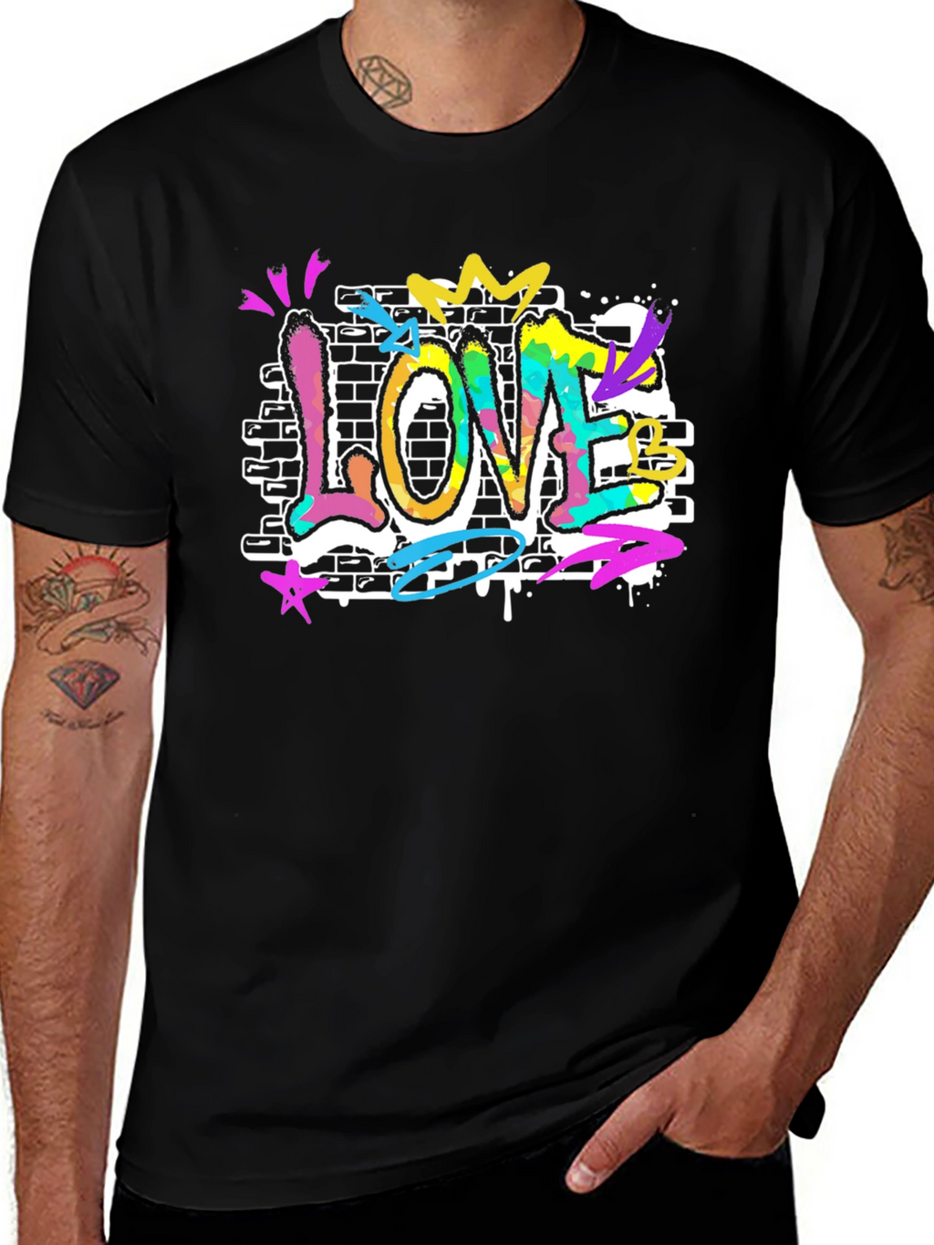Love Graffiti T-Shirt - Vibrant Street Art Style
