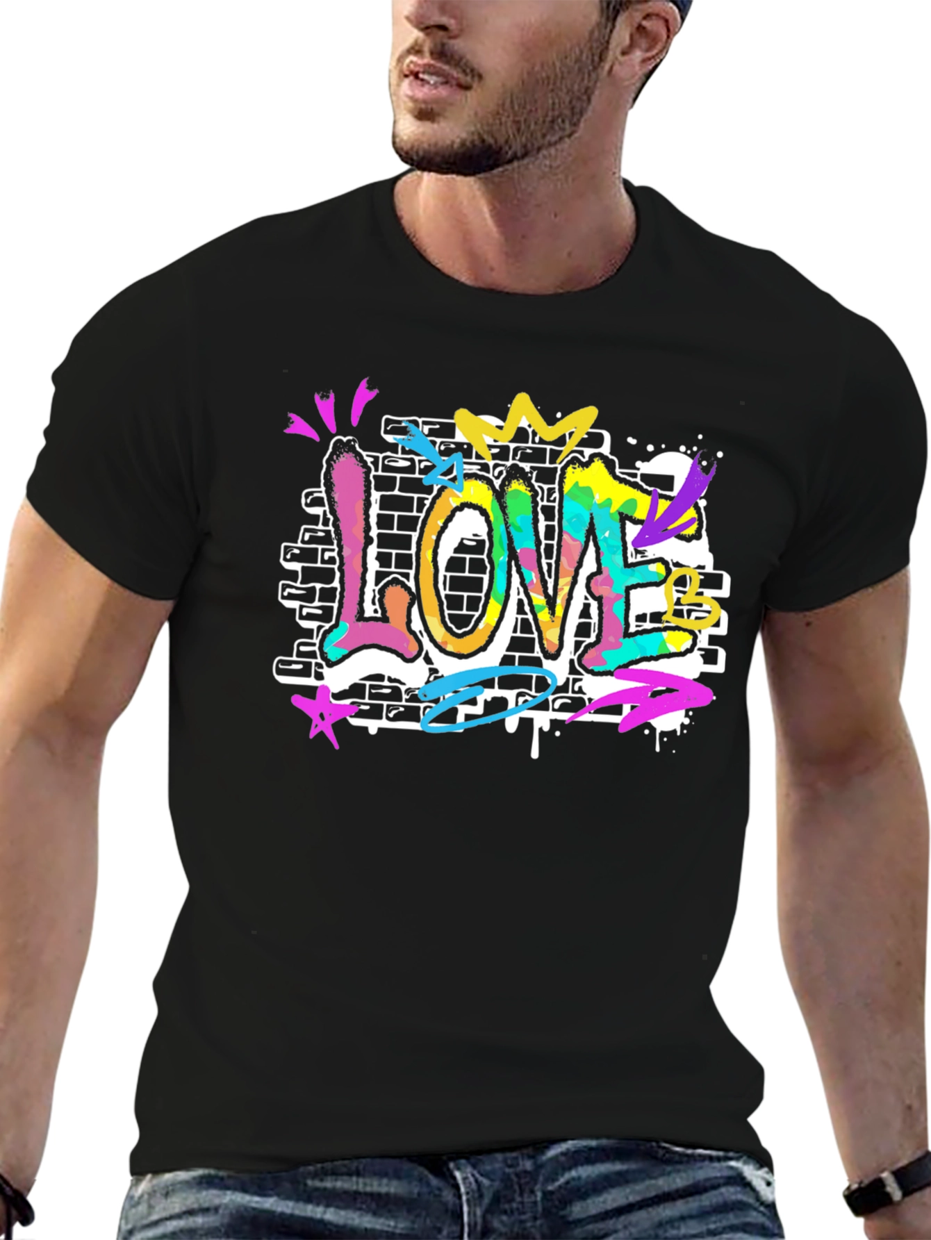 Love Graffiti T-Shirt - Vibrant Street Art Style