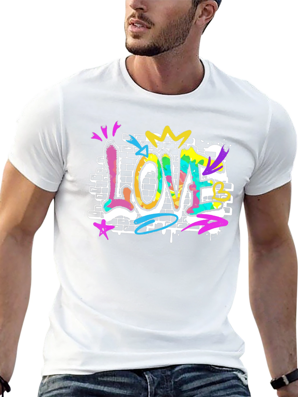 Love Graffiti T-Shirt - Vibrant Street Art Style